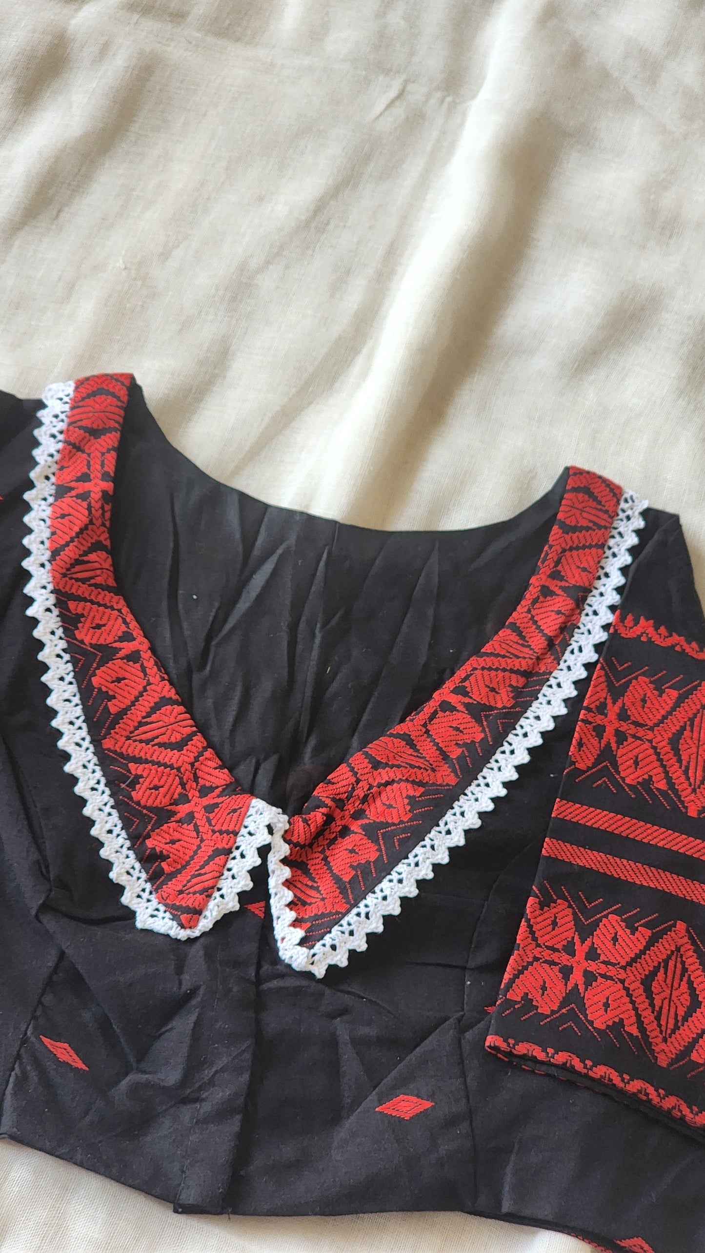 Black cotton blouse