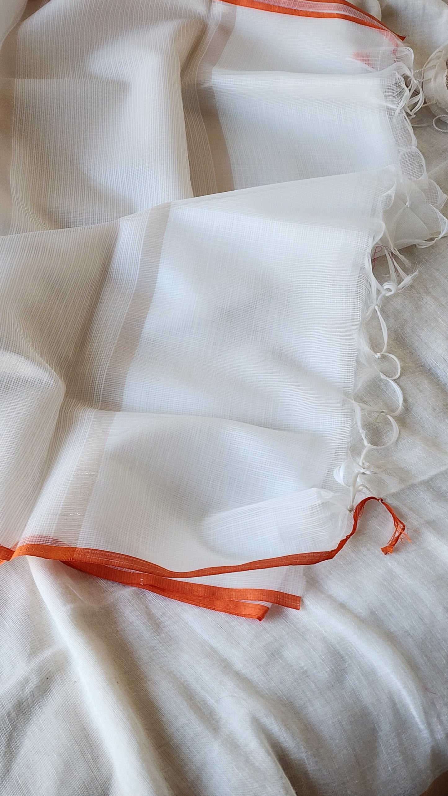 White kota silk saree