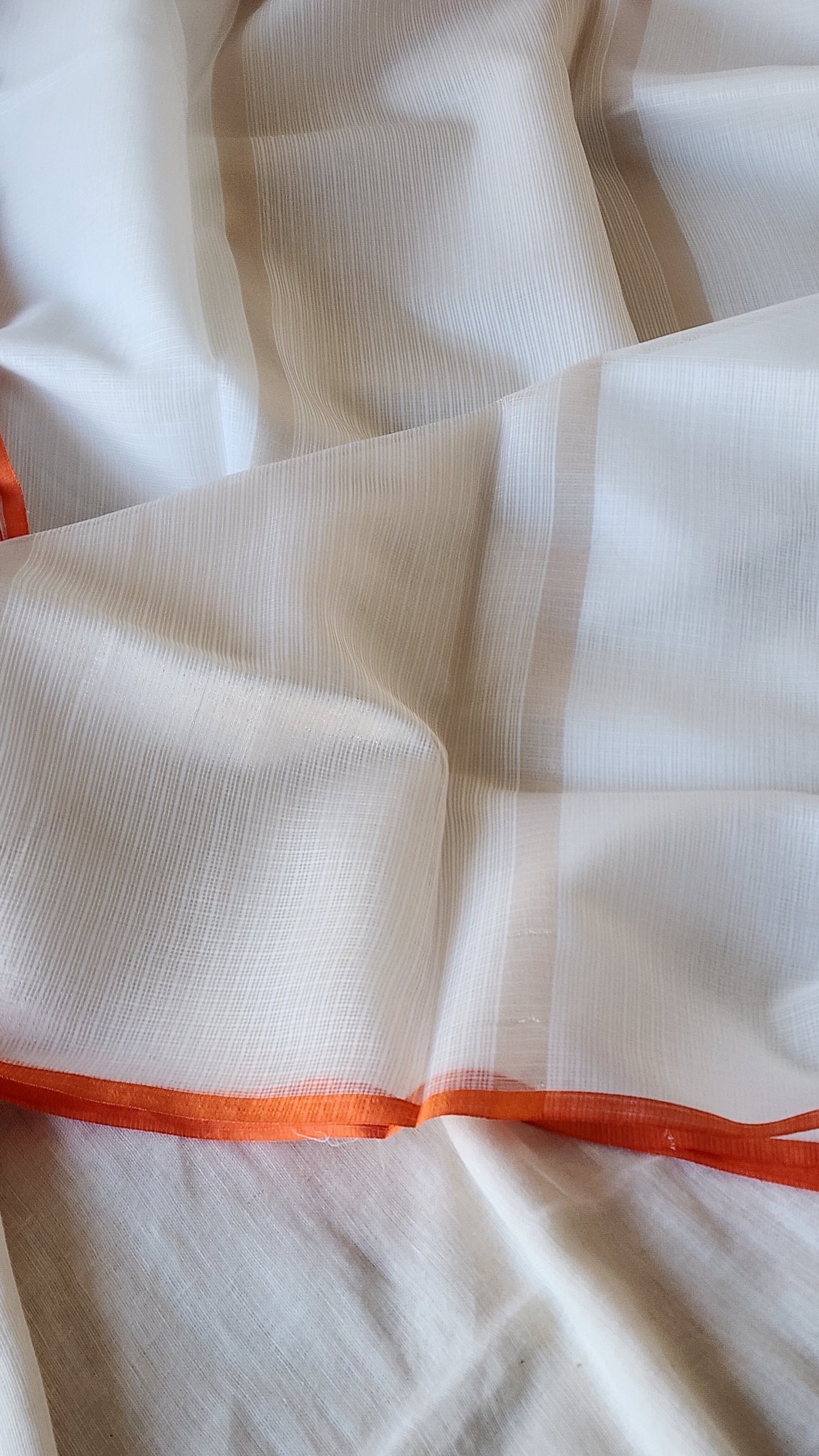 White kota silk saree