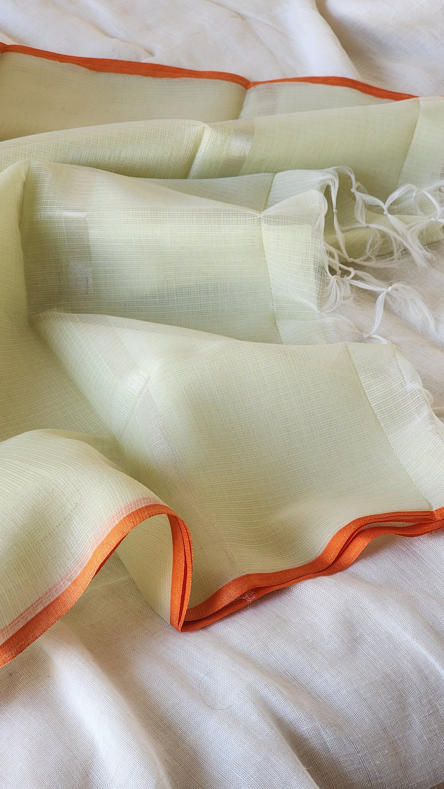 Light green kota silk saree