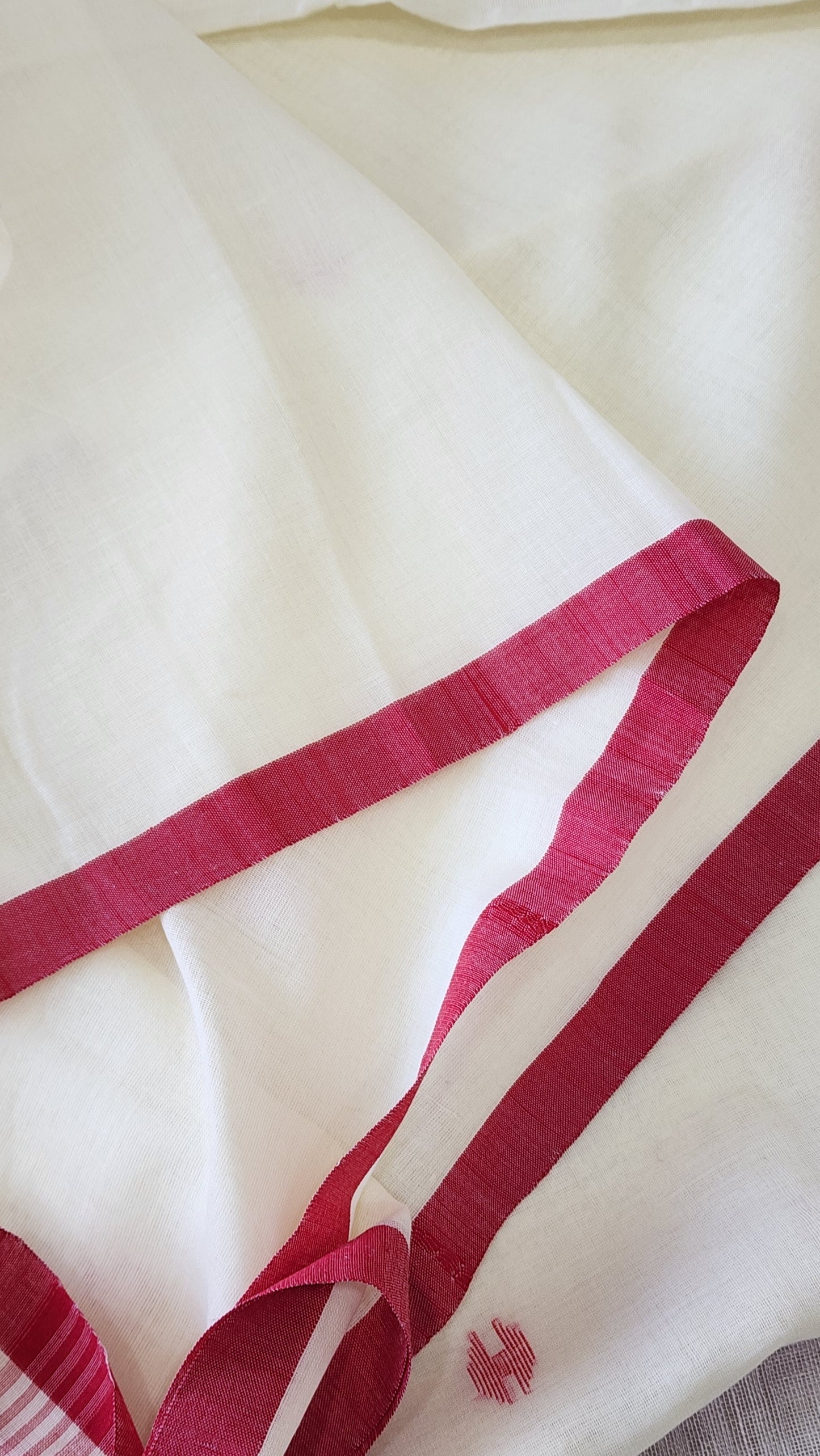 White Jamdani Cotton Saree