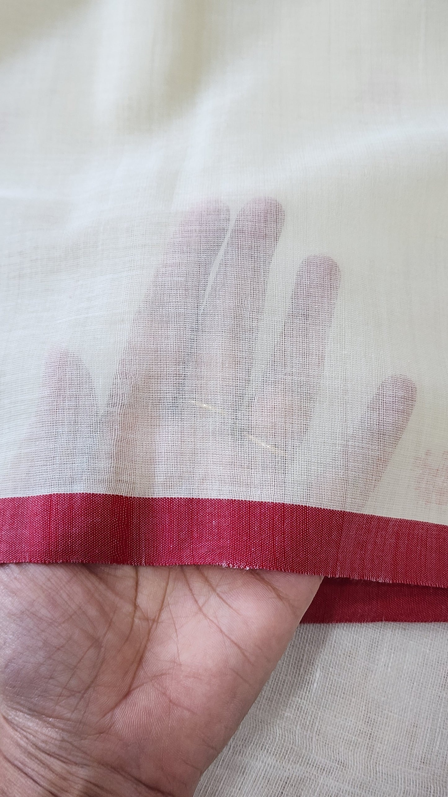 White Jamdani Cotton Saree