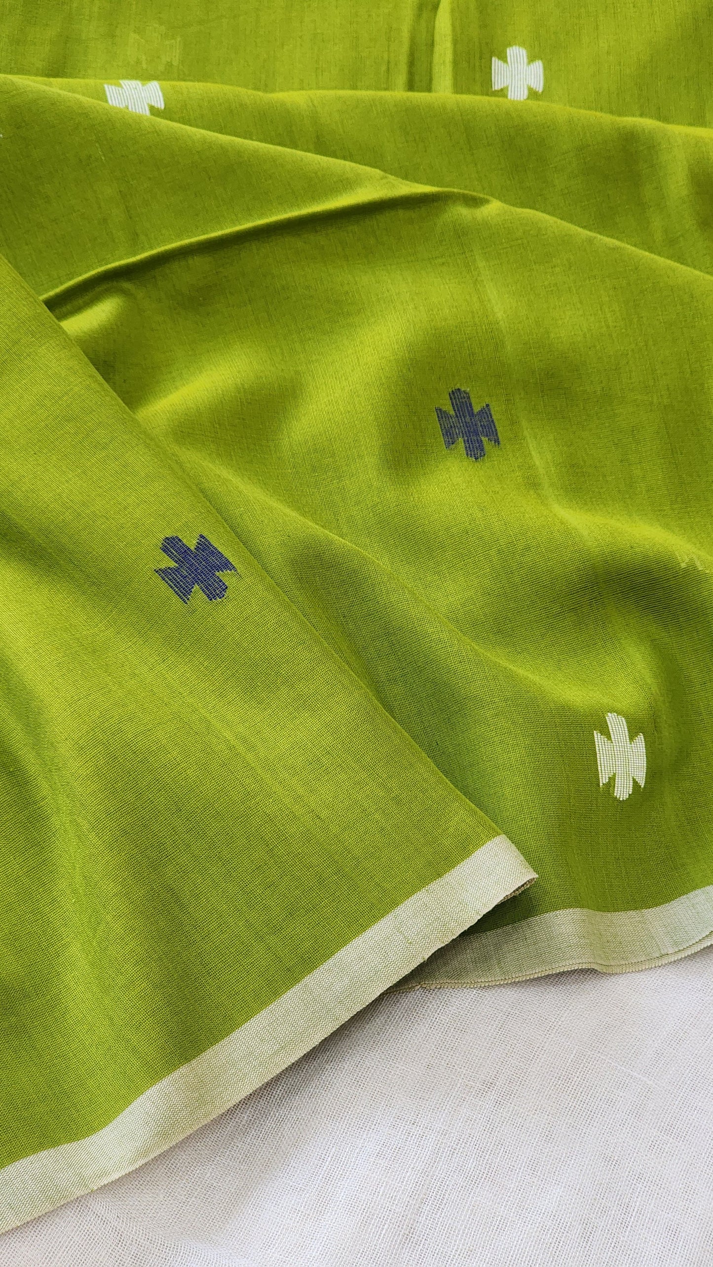 Green Jamdani Cotton Saree