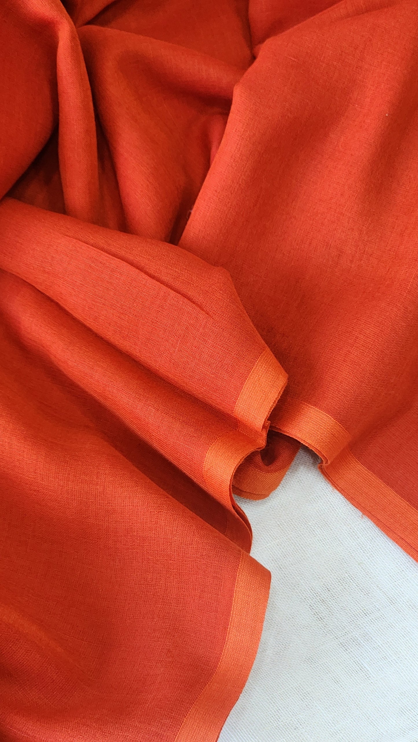 Red mulmul cotton saree