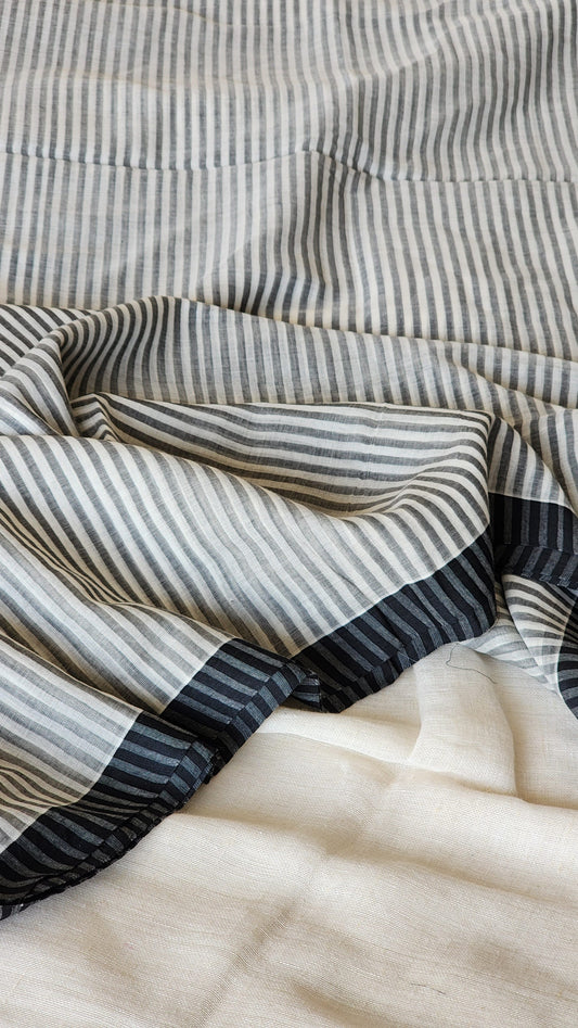 Black Cotton Handloom Saree