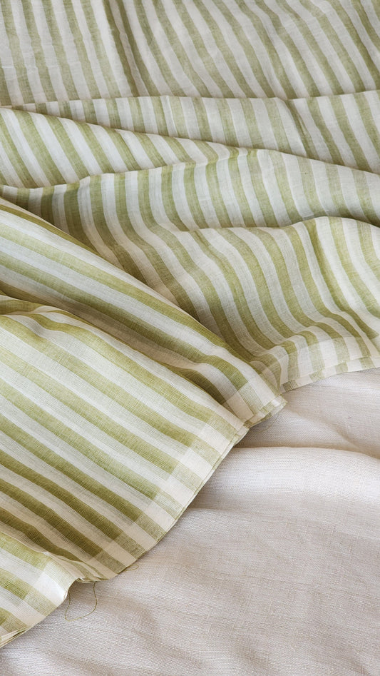 Mehendi Green Cotton Handloom Saree