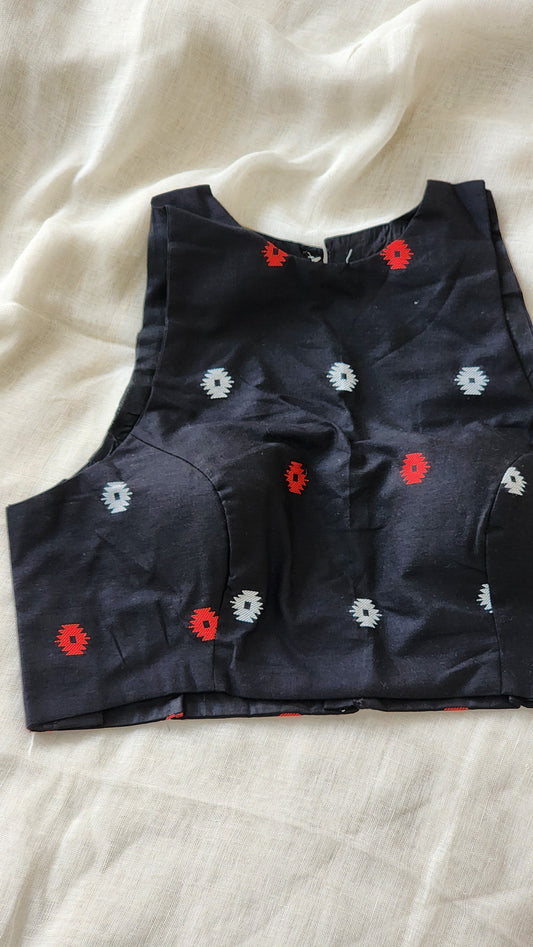 Black cotton blouse