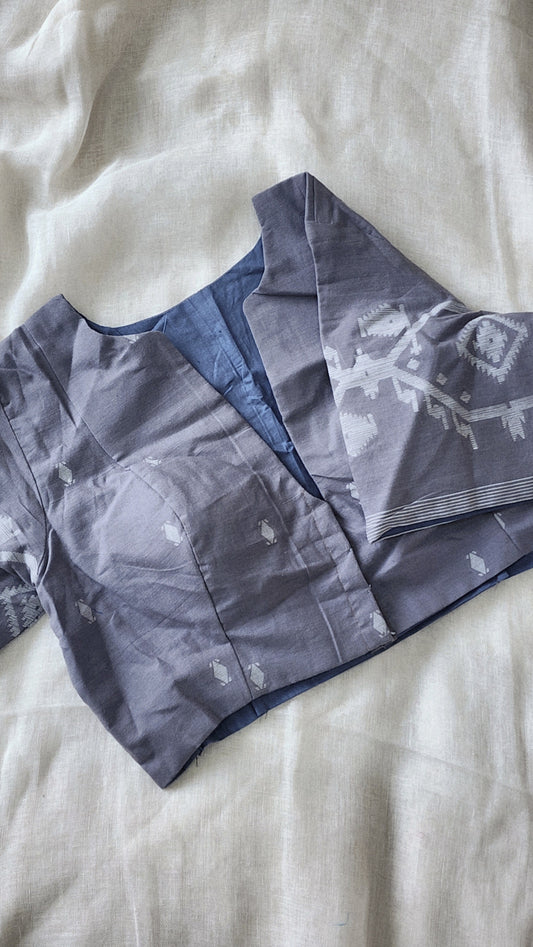 Light grey cotton blouse