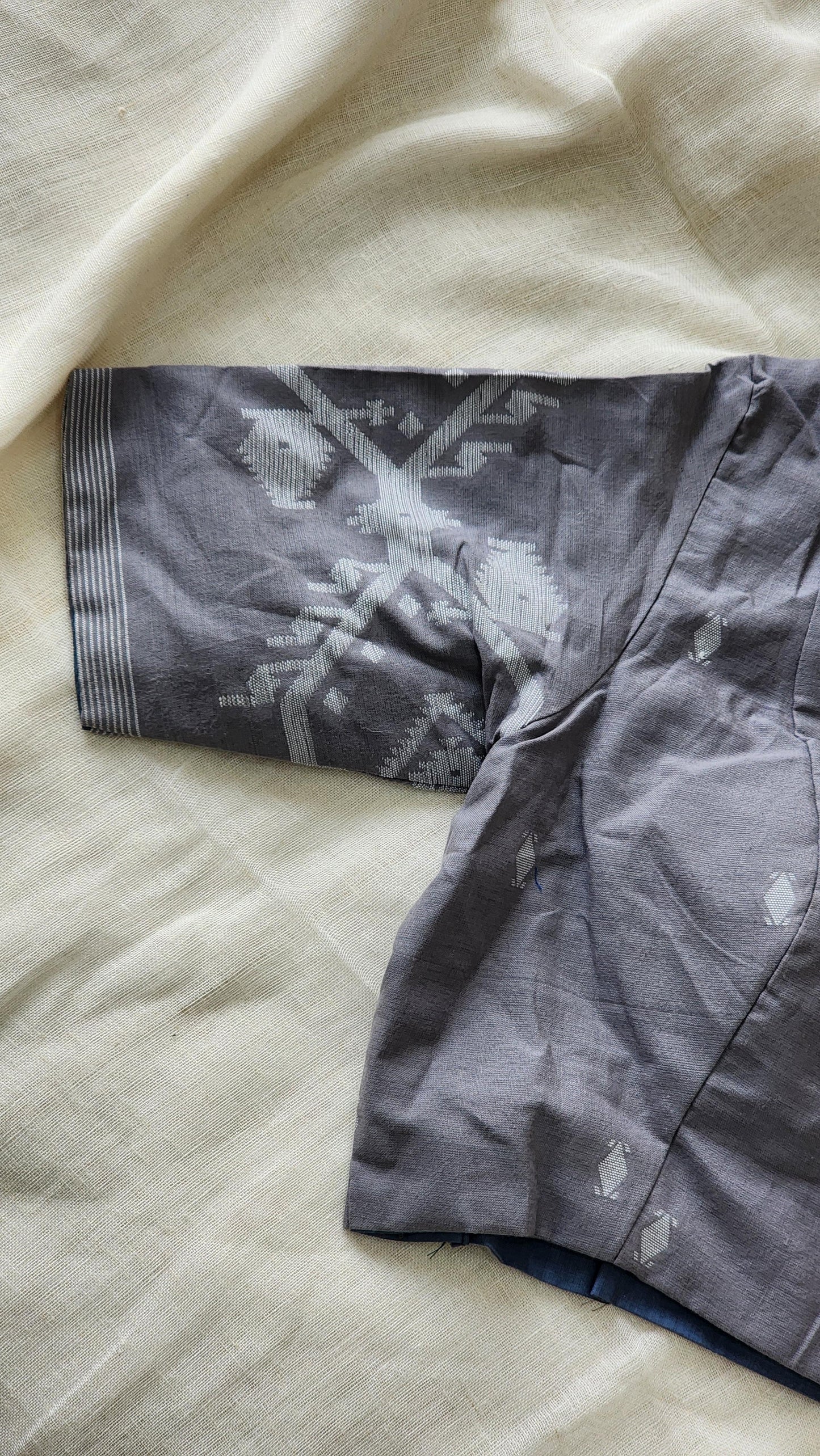 Light grey cotton blouse