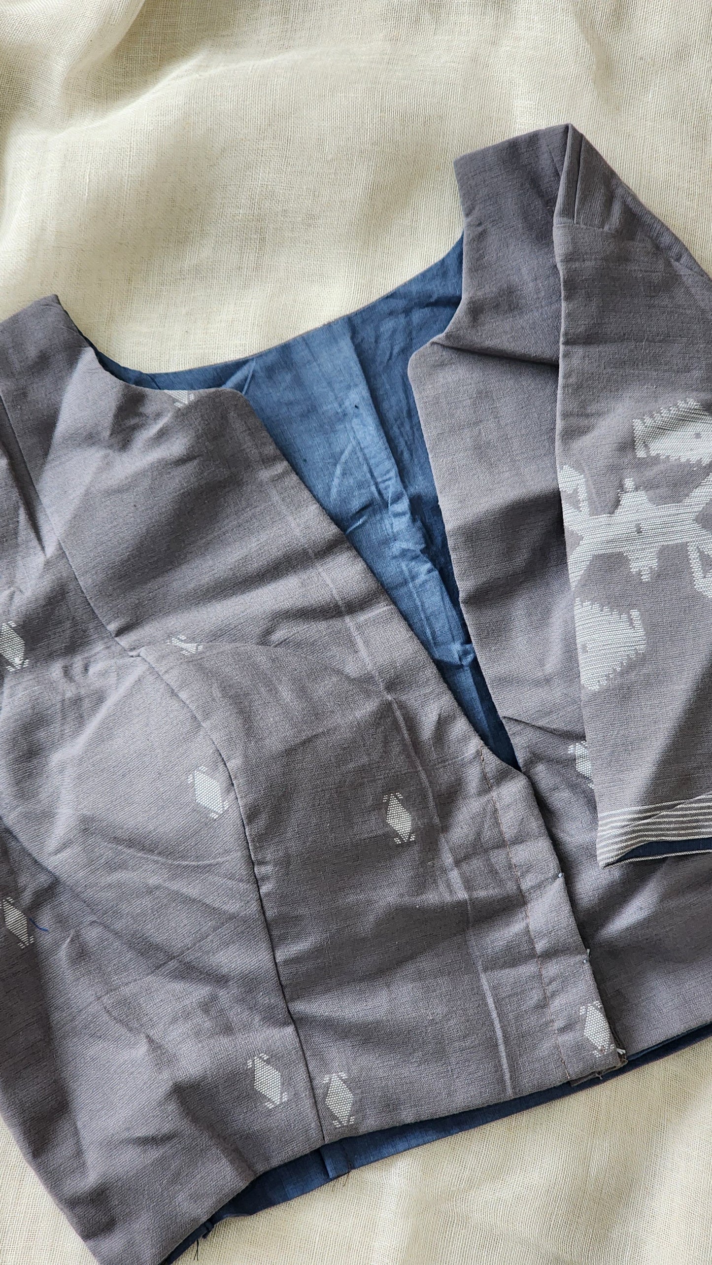 Light grey cotton blouse