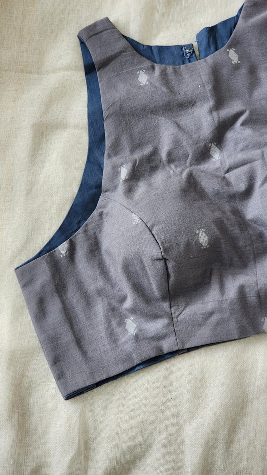 Grey cotton blouse