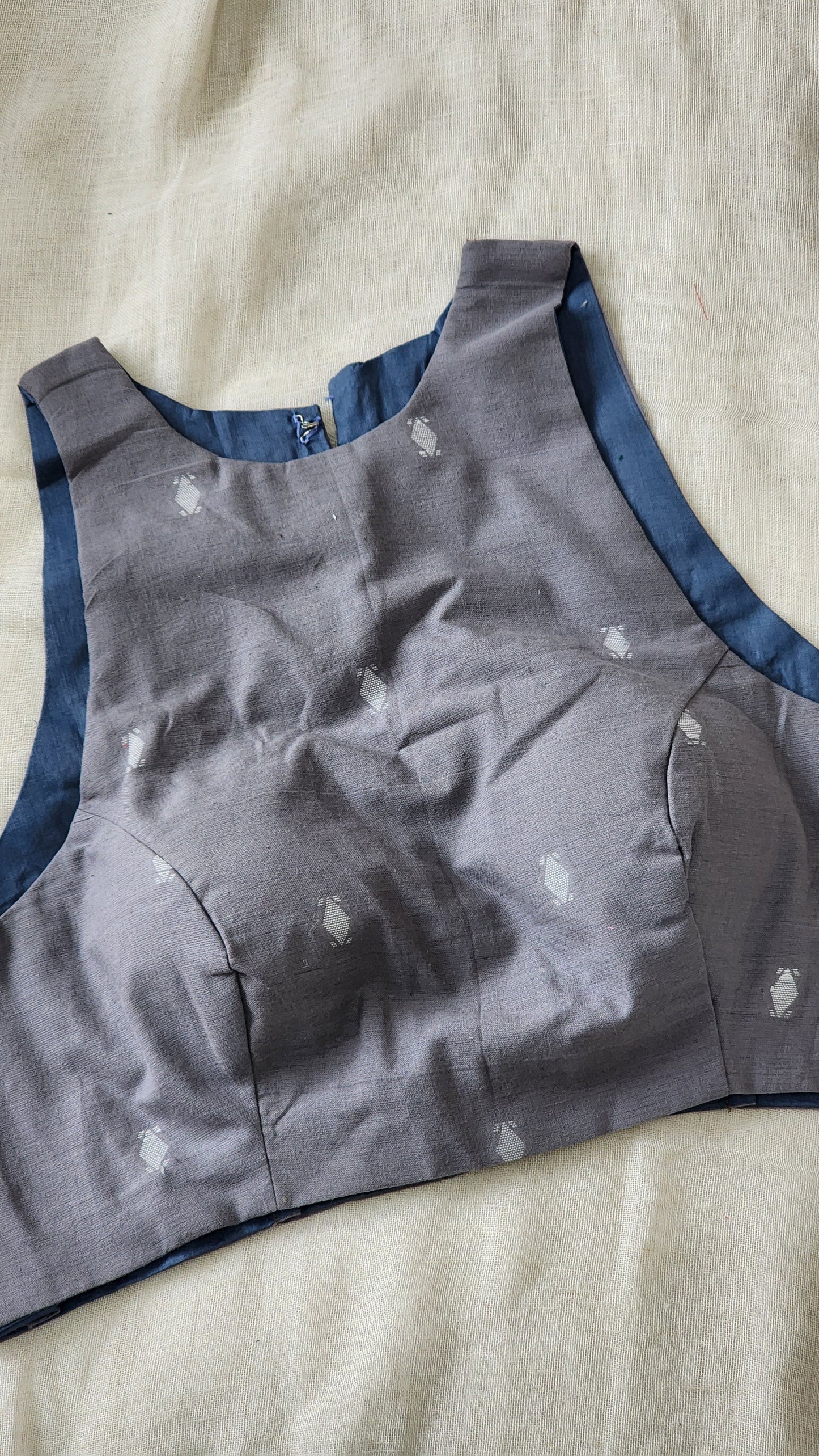 Grey cotton blouse