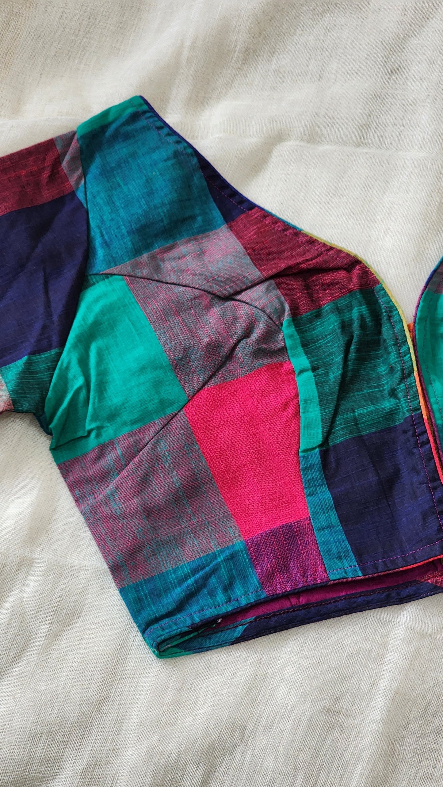 Multicolored cotton blouse