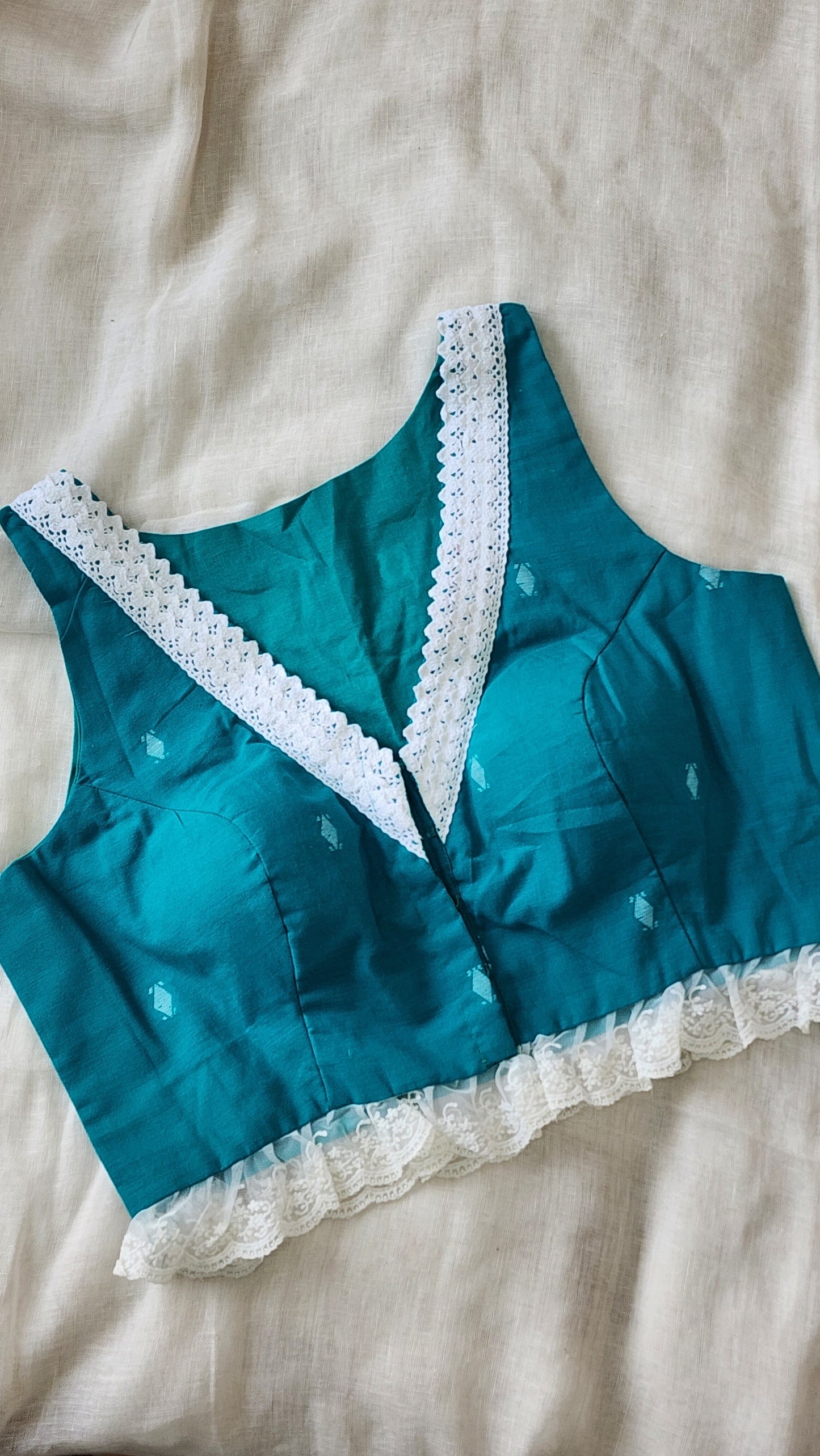 Sea green cotton blouse