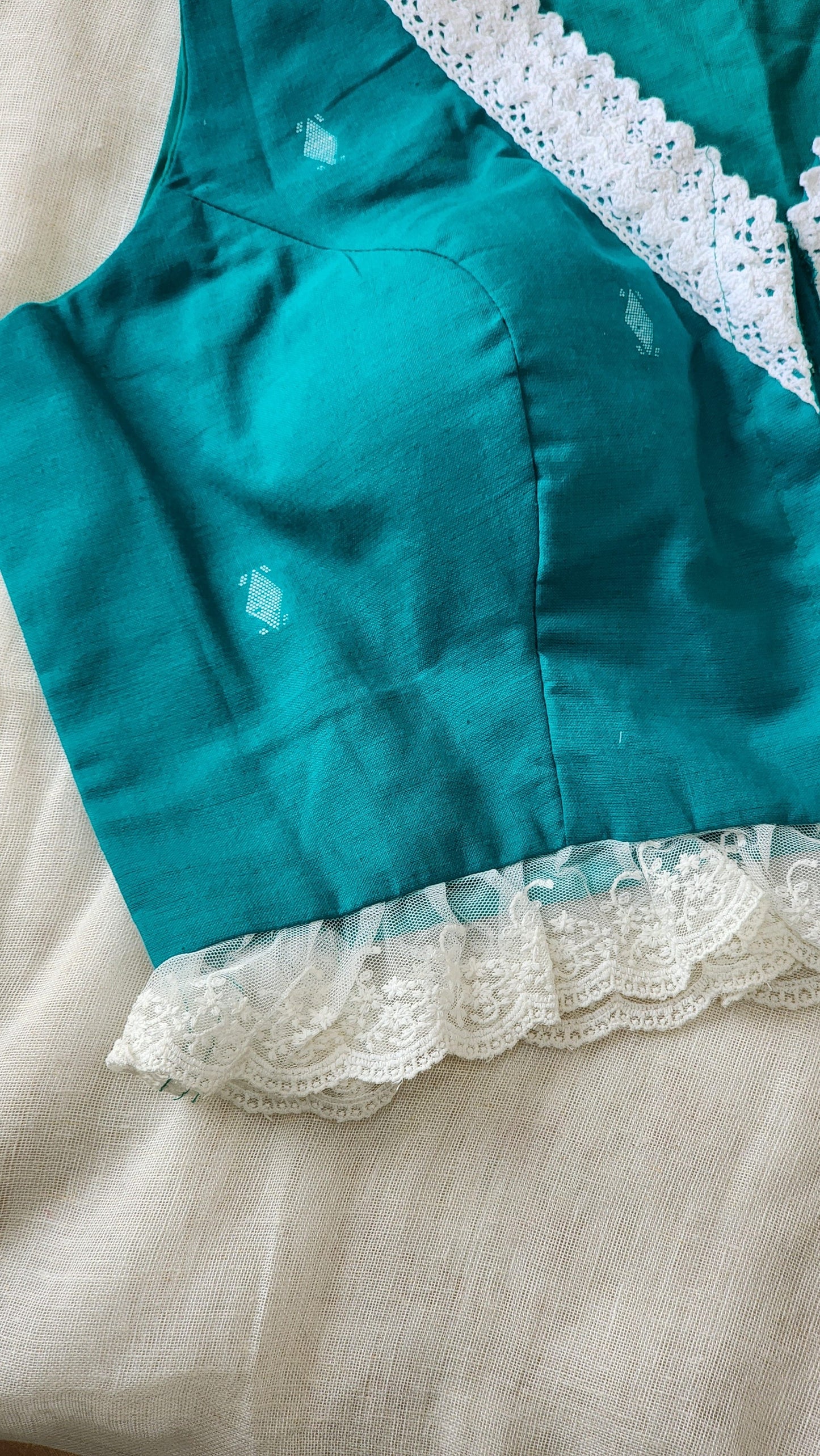 Sea green cotton blouse
