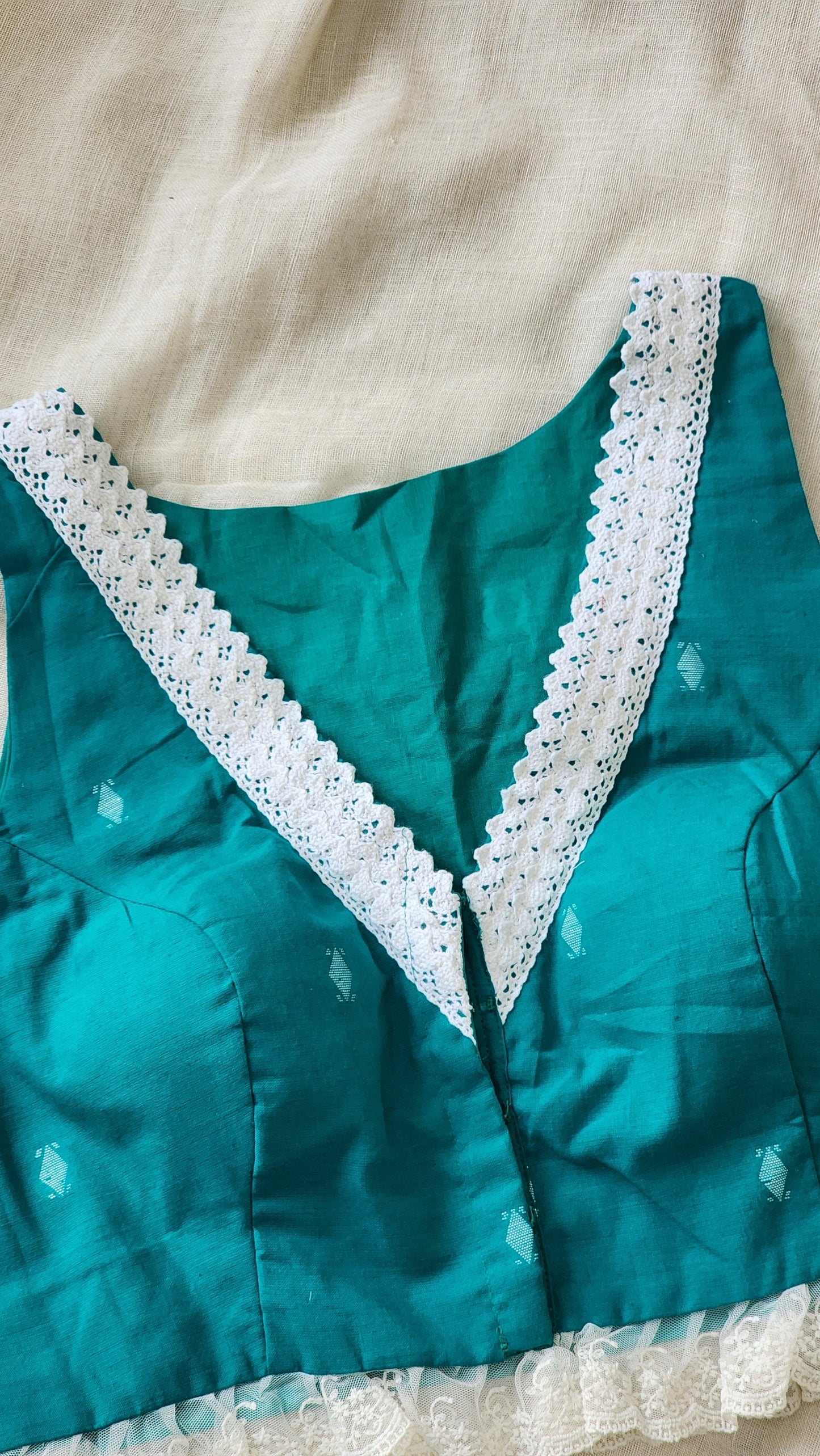 Sea green cotton blouse