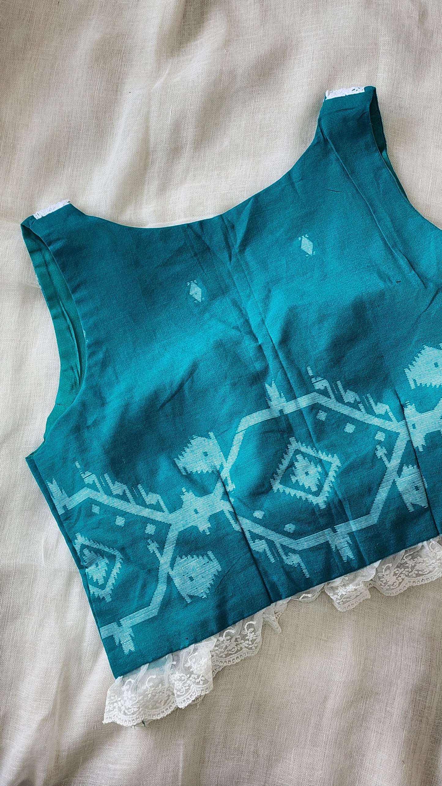 Sea green cotton blouse