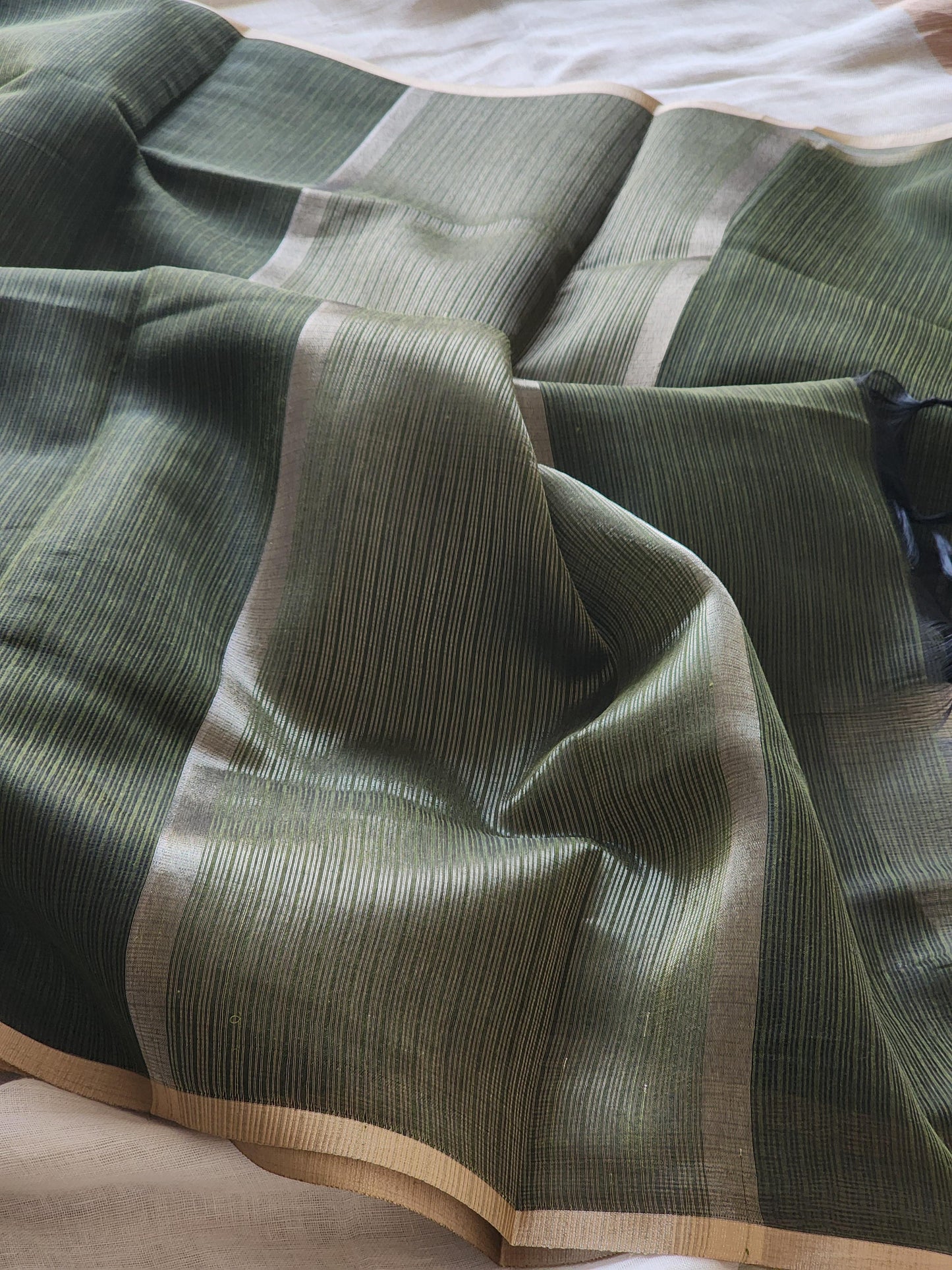 Green kota cotton saree
