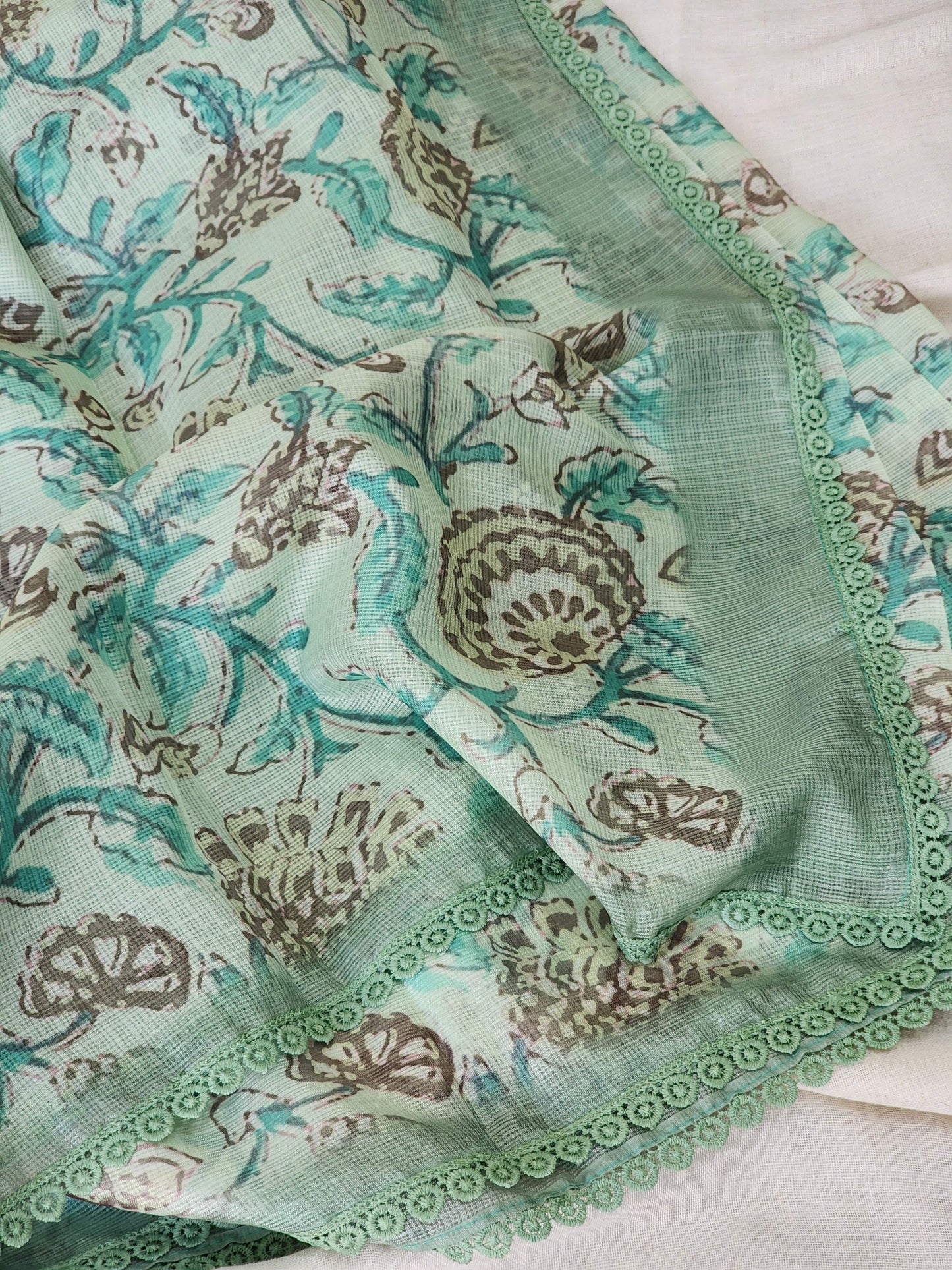 Green Kota Silk Saree