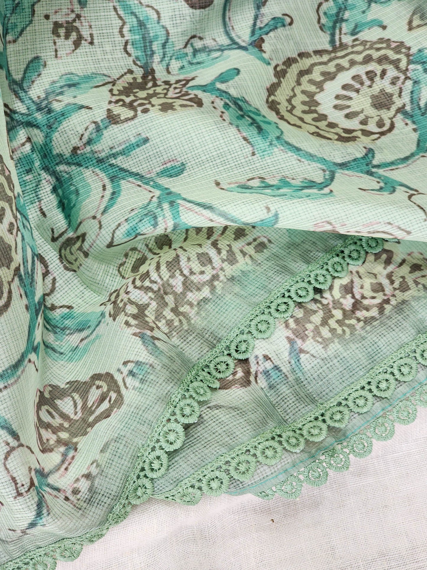 Green Kota Silk Saree