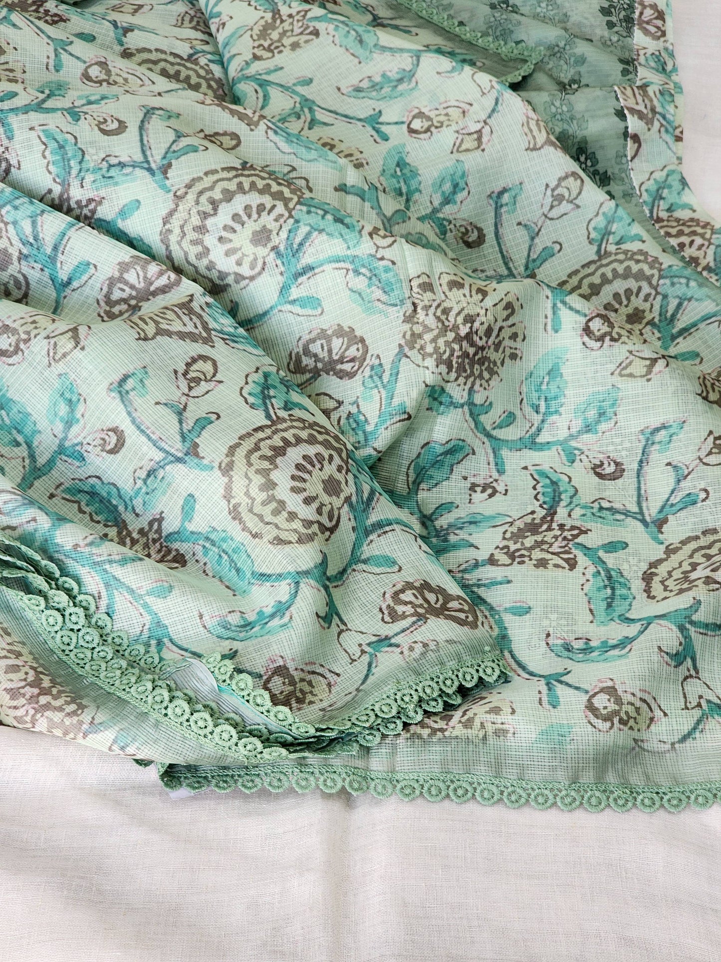 Green Kota Silk Saree