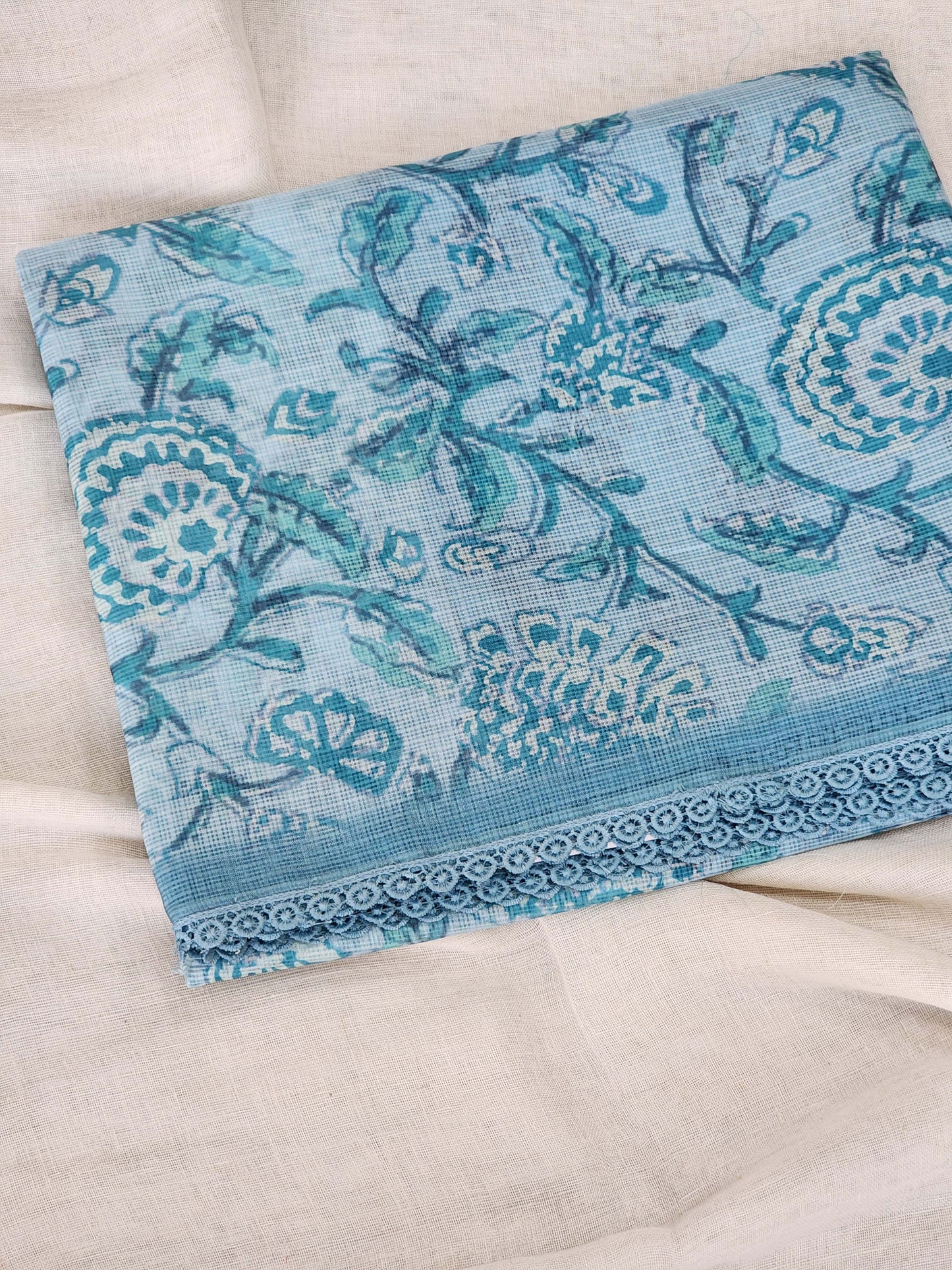 Blue Kota Silk Saree