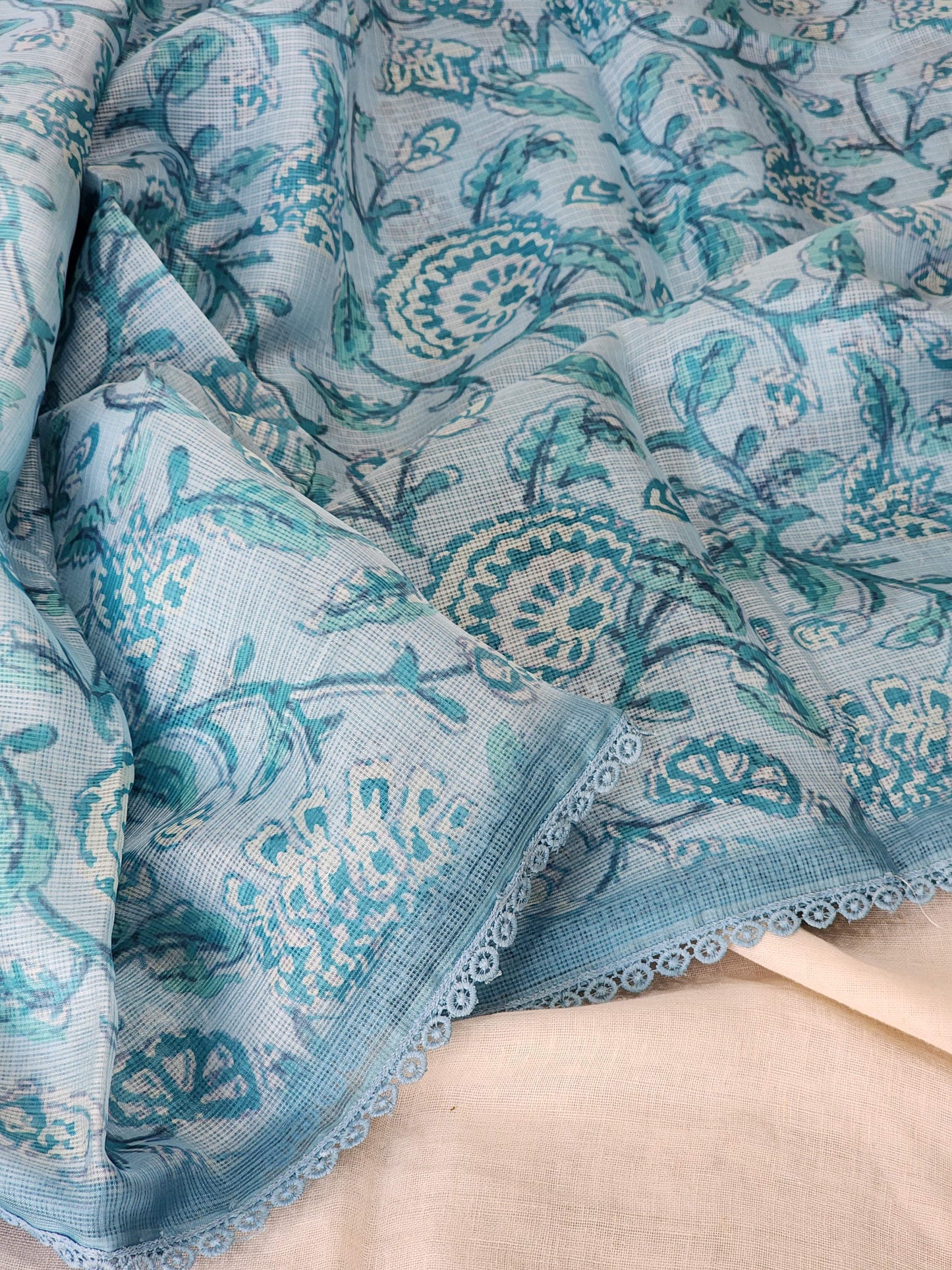 Blue Kota Silk Saree