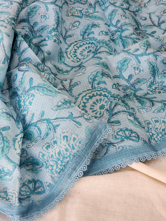 Blue Kota Silk Saree