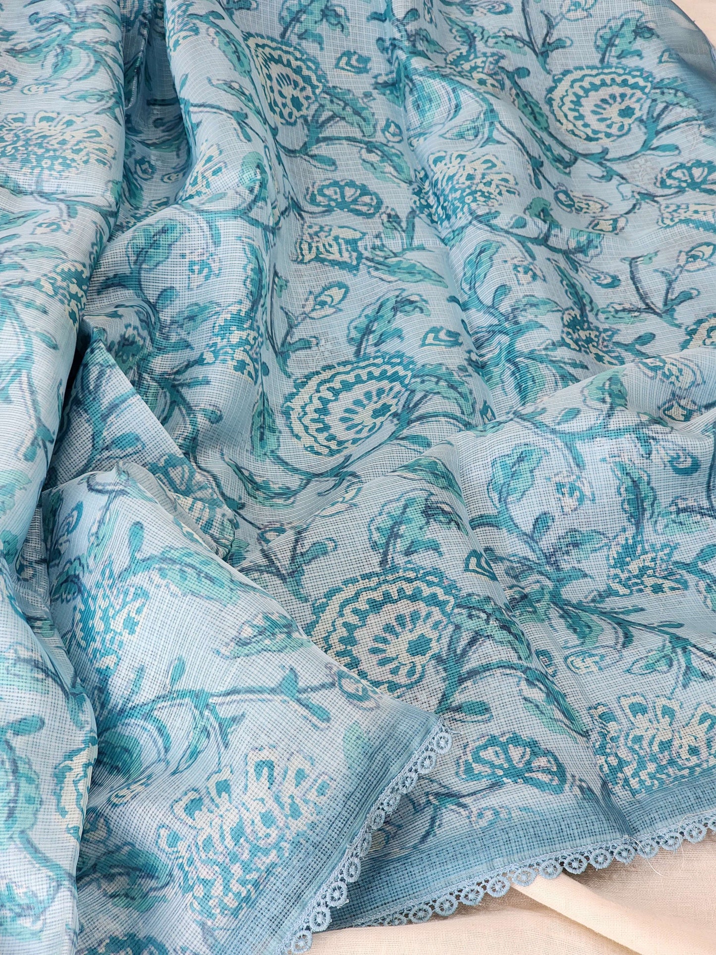 Blue Kota Silk Saree