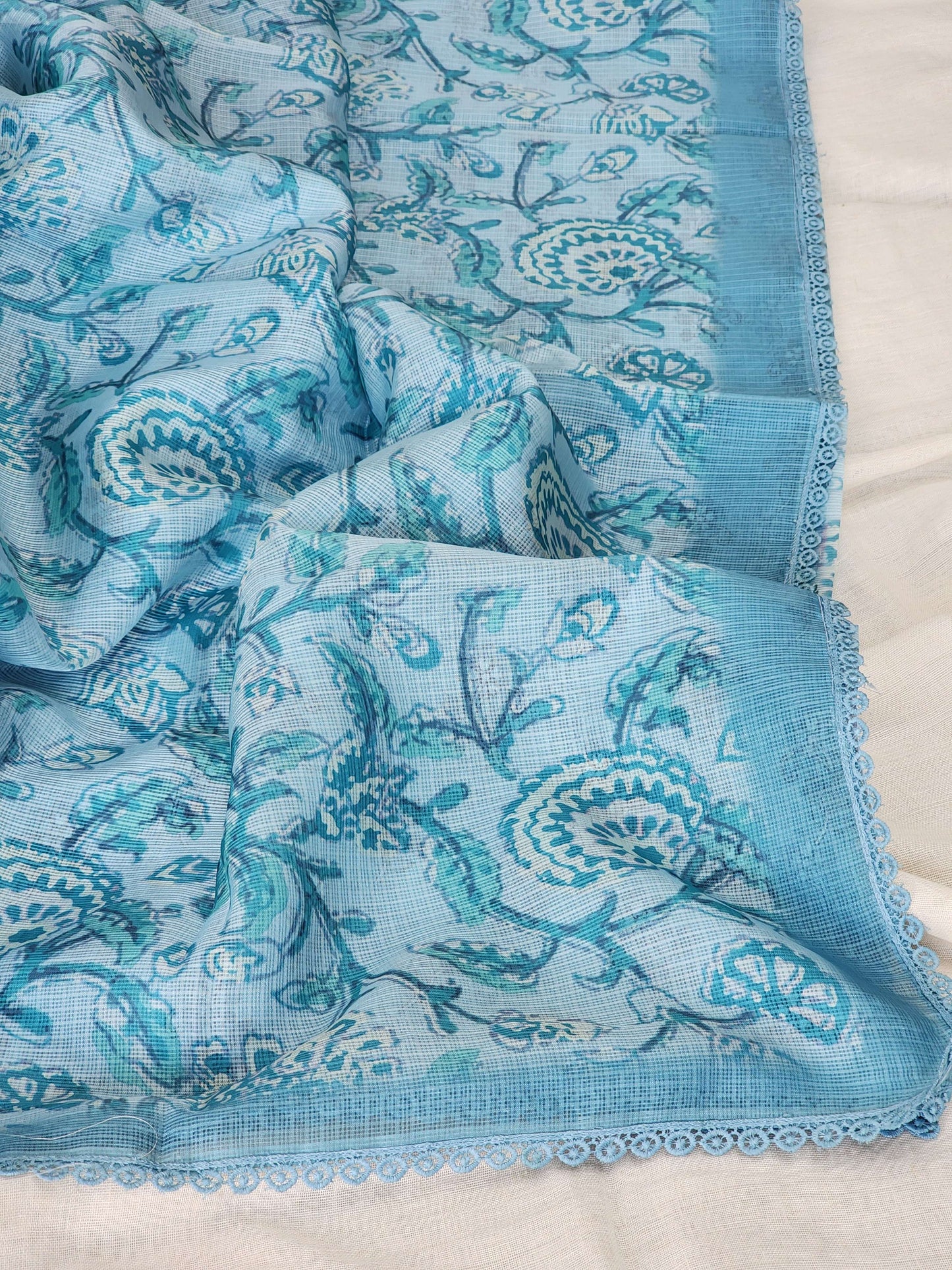 Blue Kota Silk Saree