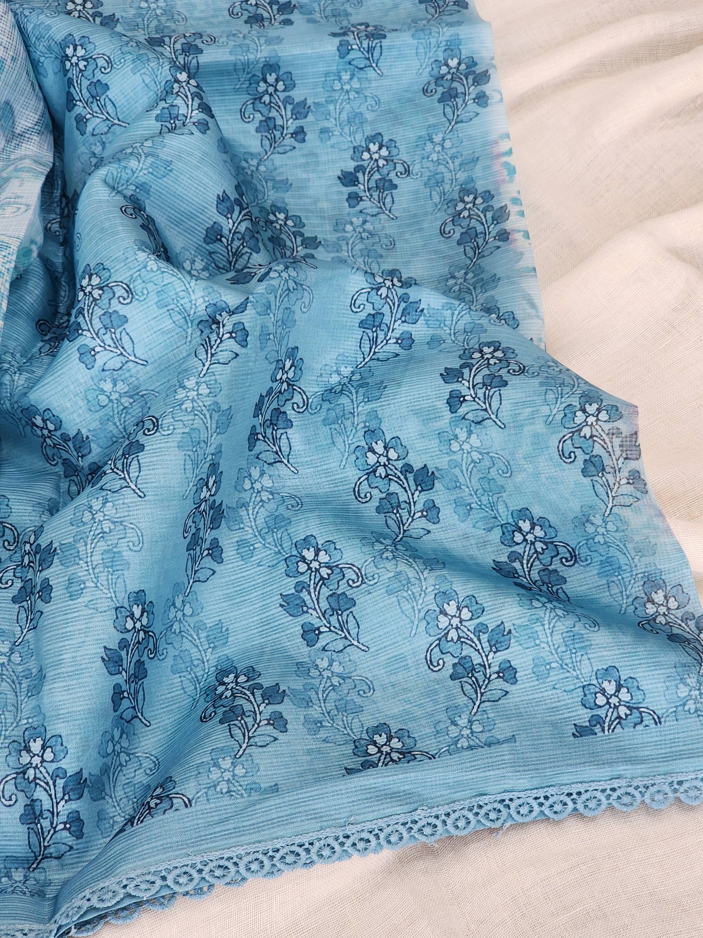 Blue Kota Silk Saree