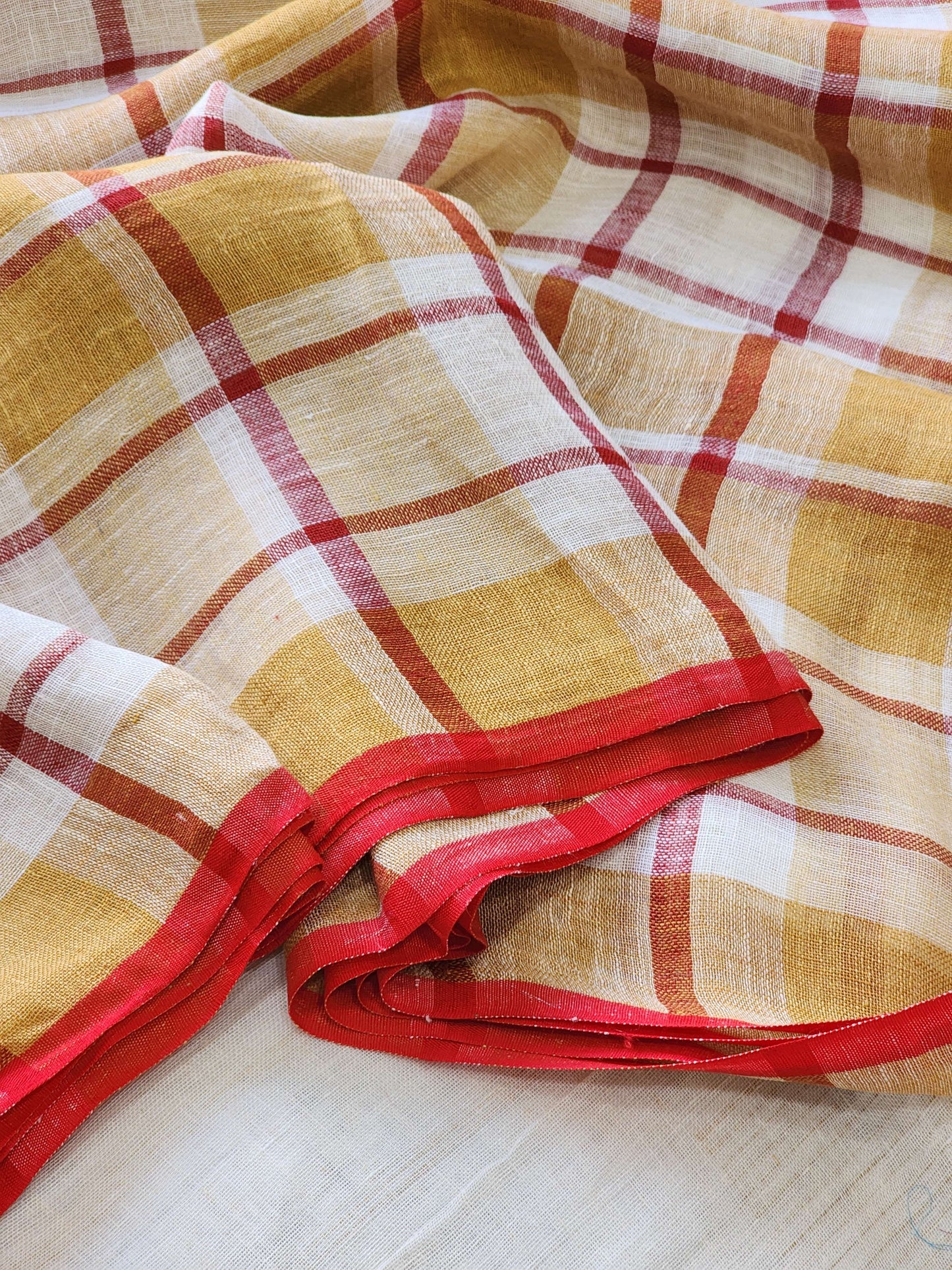 Brown Linen Saree