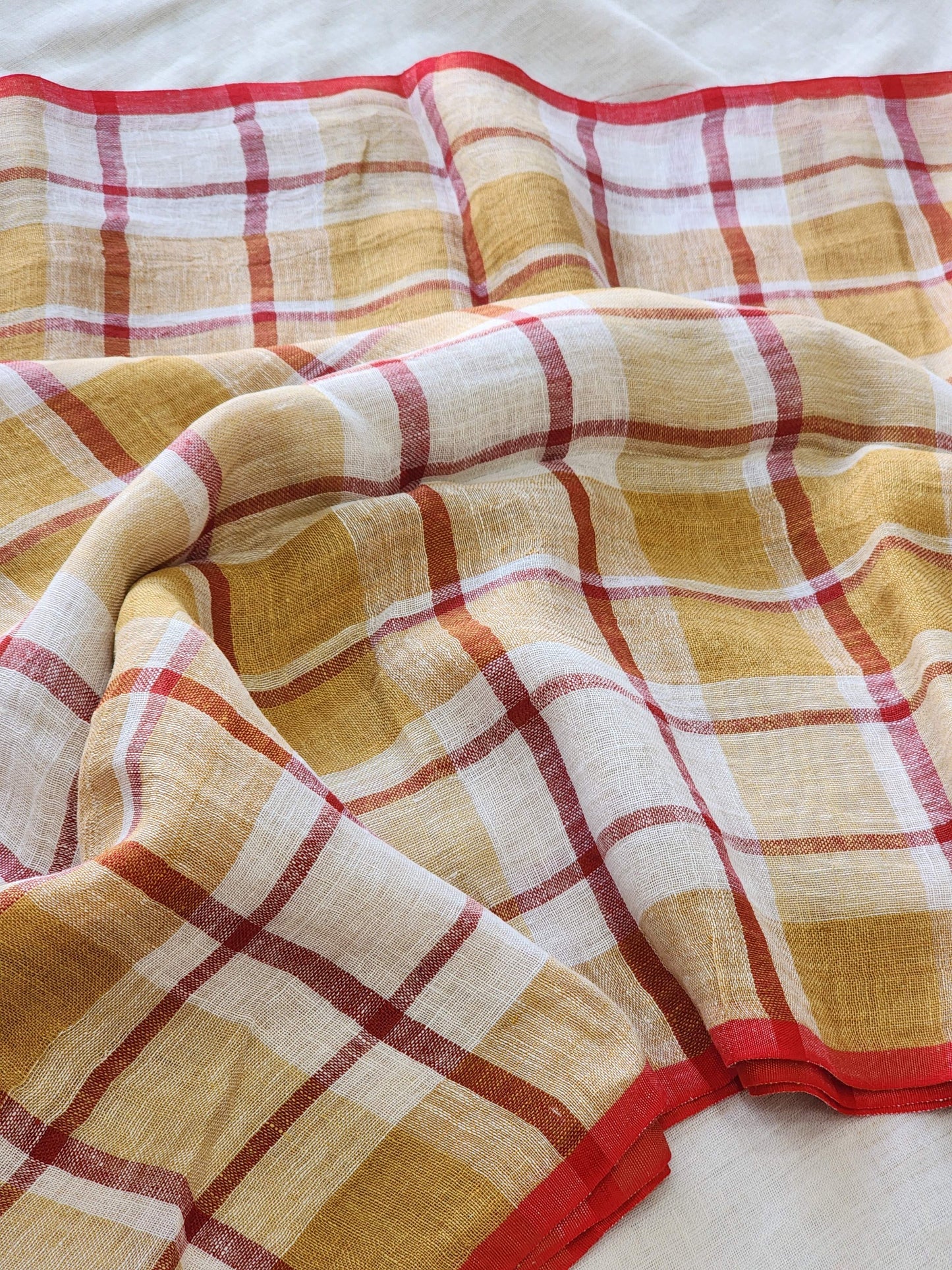 Brown Linen Saree