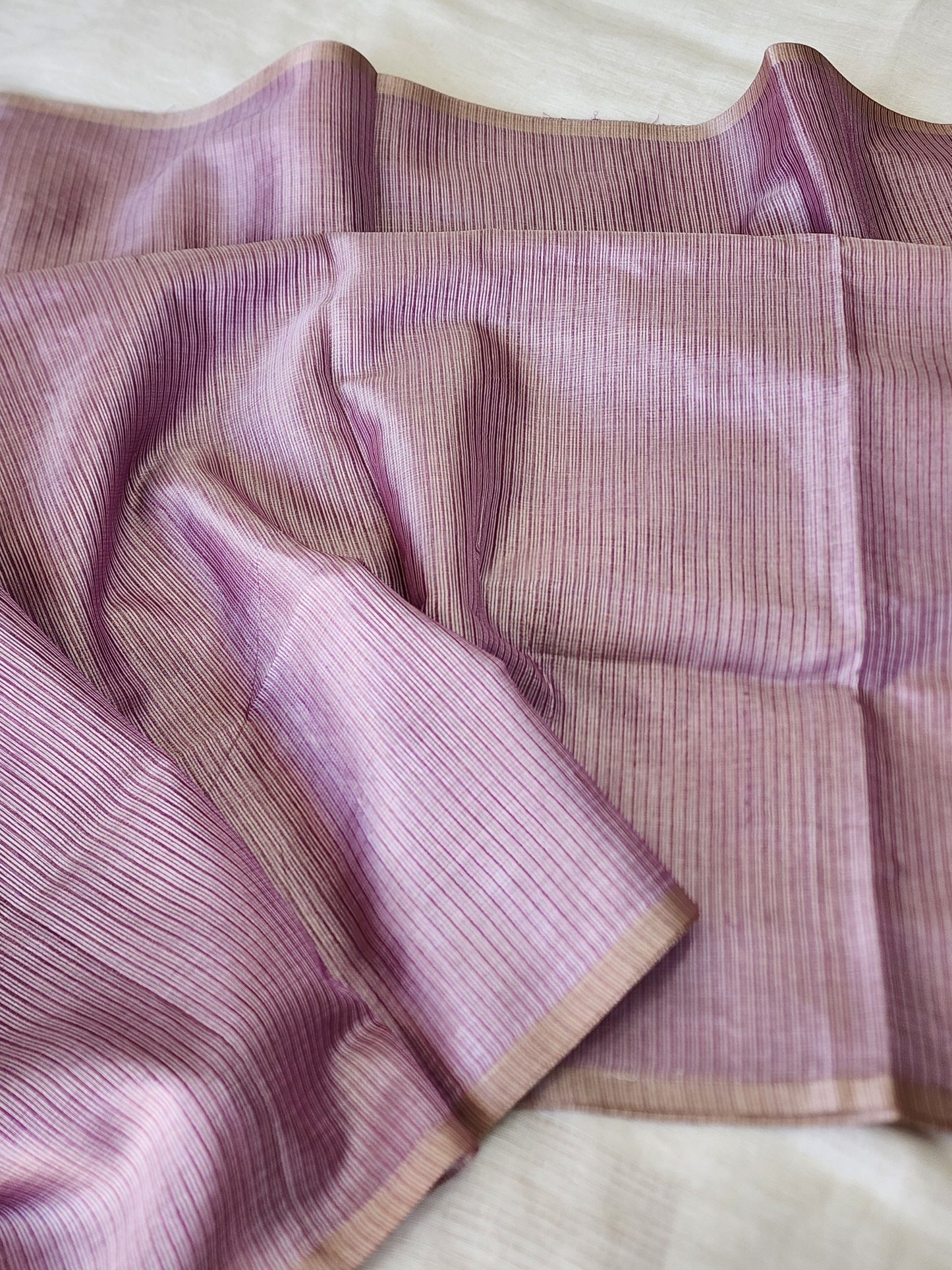 Metallic purple kota cotton saree