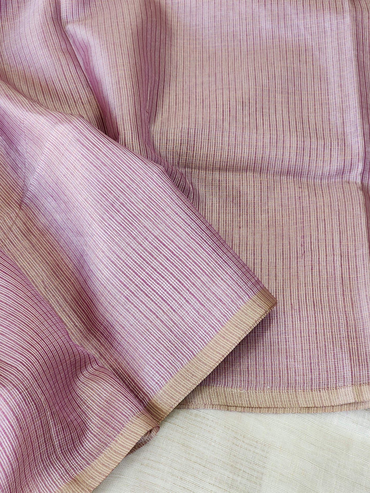 Metallic purple kota cotton saree