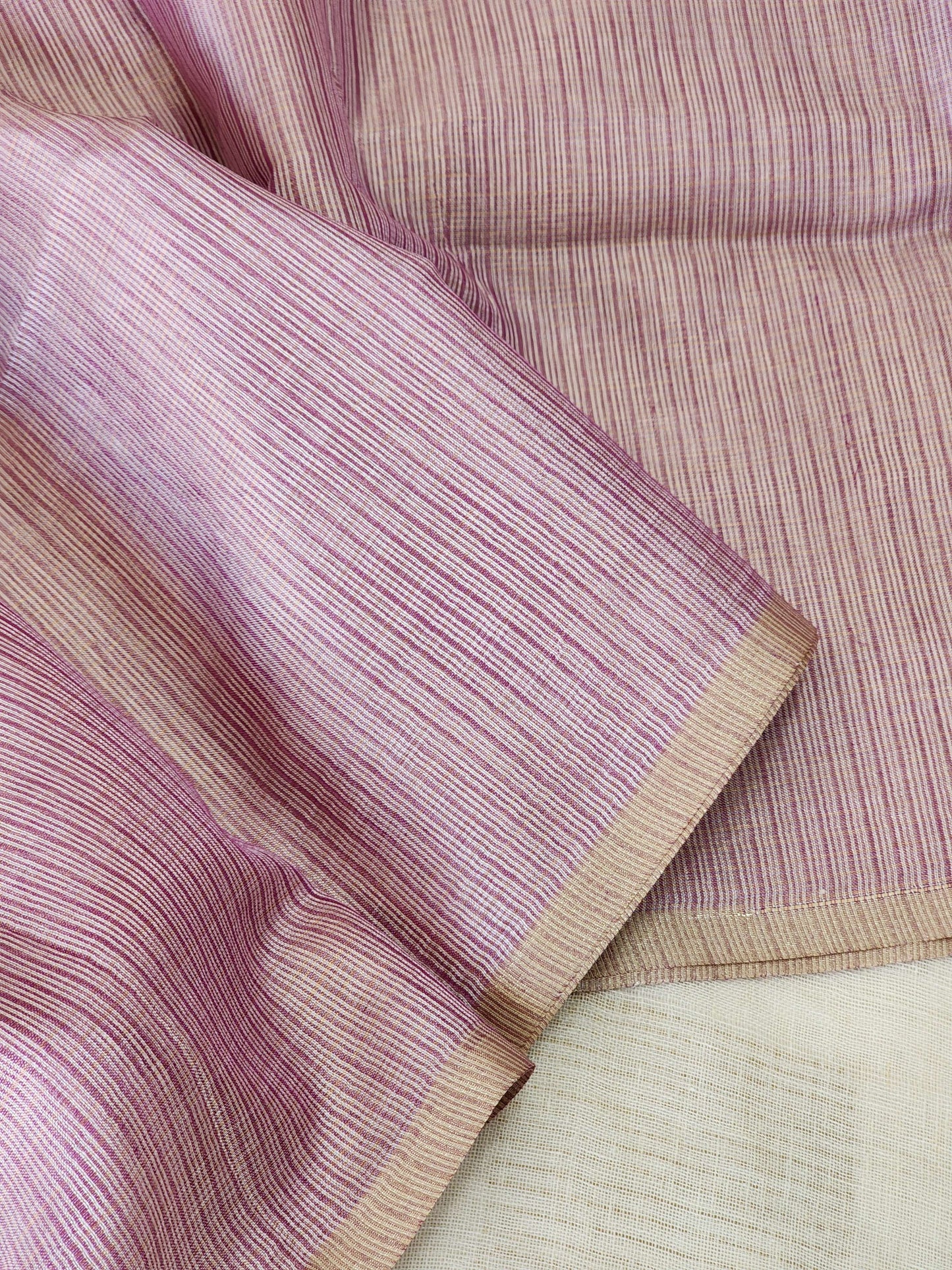 Metallic purple kota cotton saree