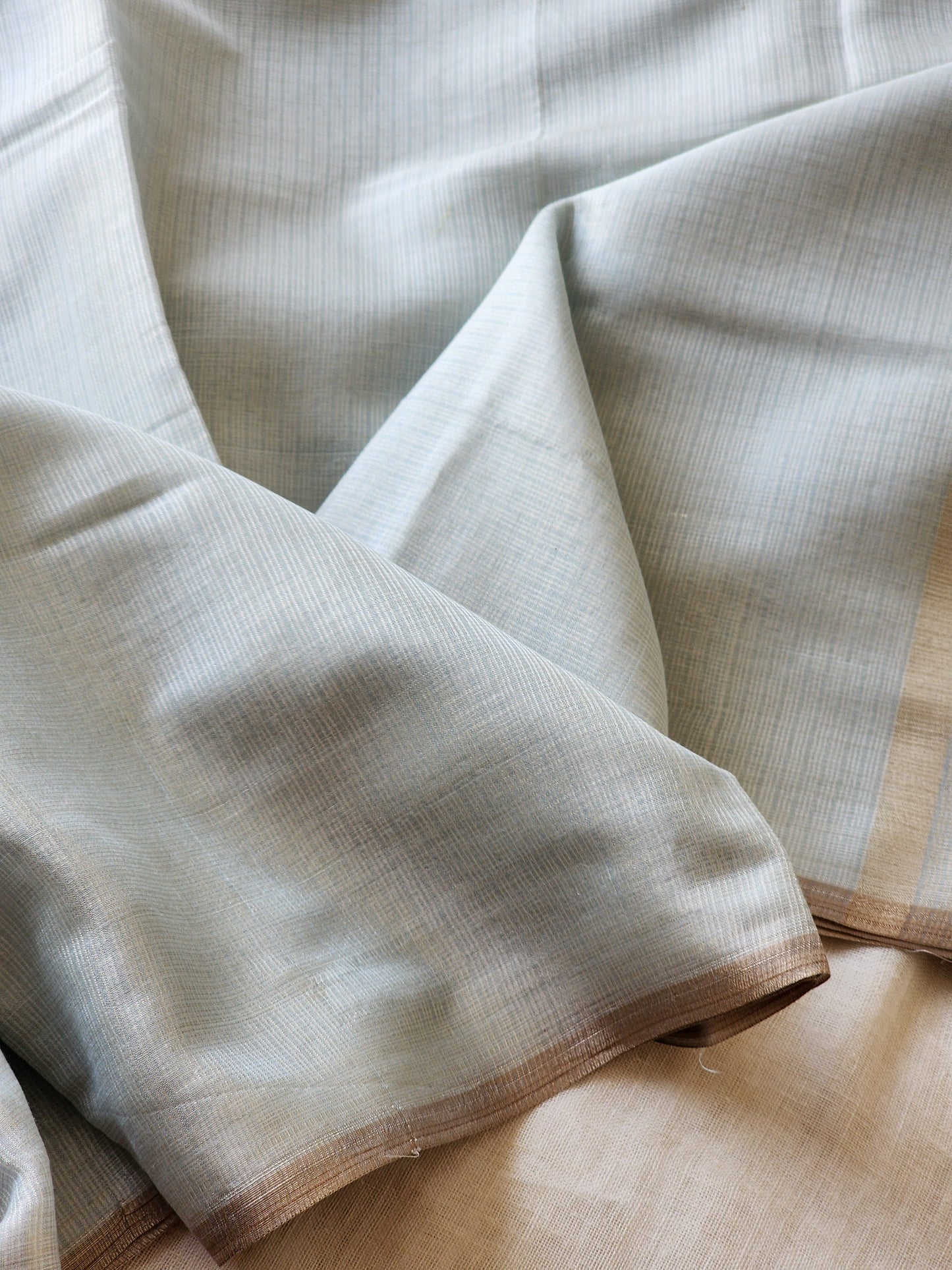 Light grey Kota cotton saree