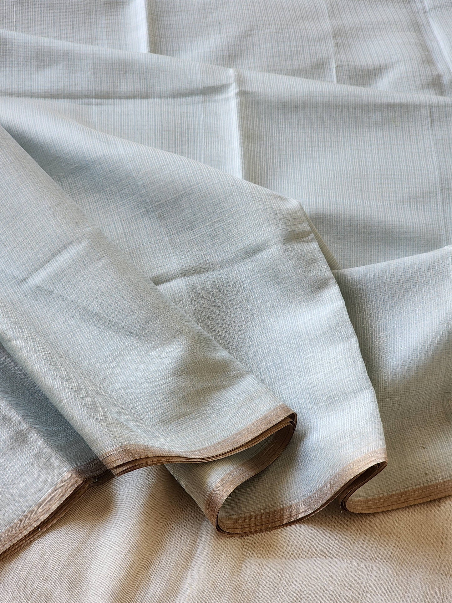 Light grey Kota cotton saree