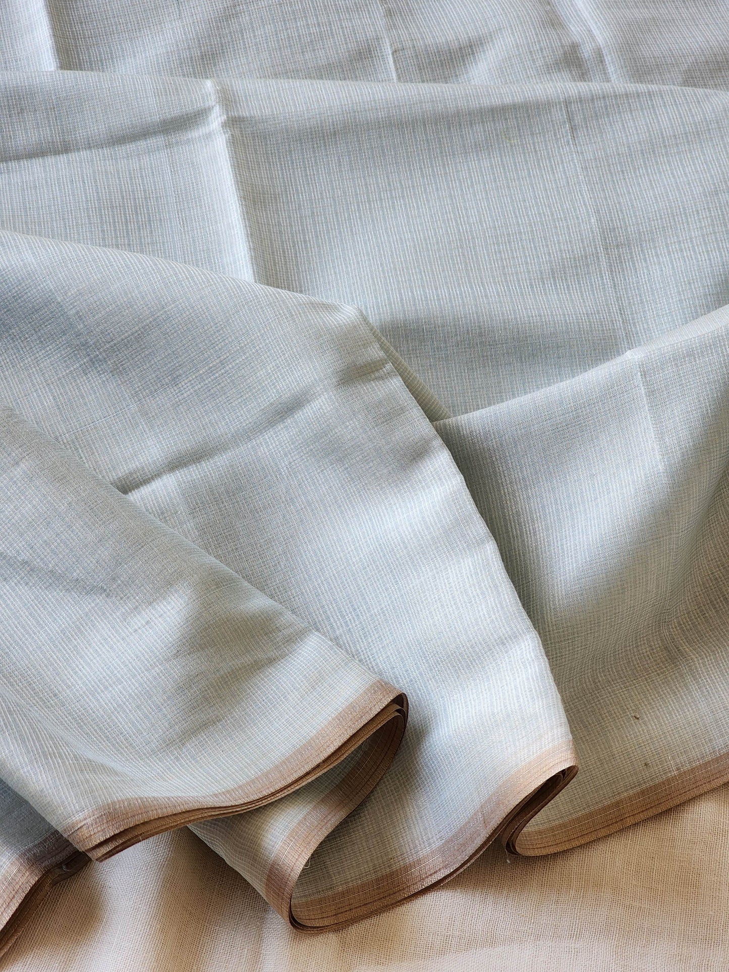 Light grey Kota cotton saree