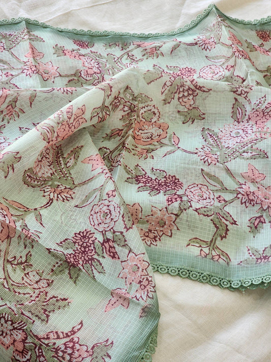 Green Kota Silk Saree