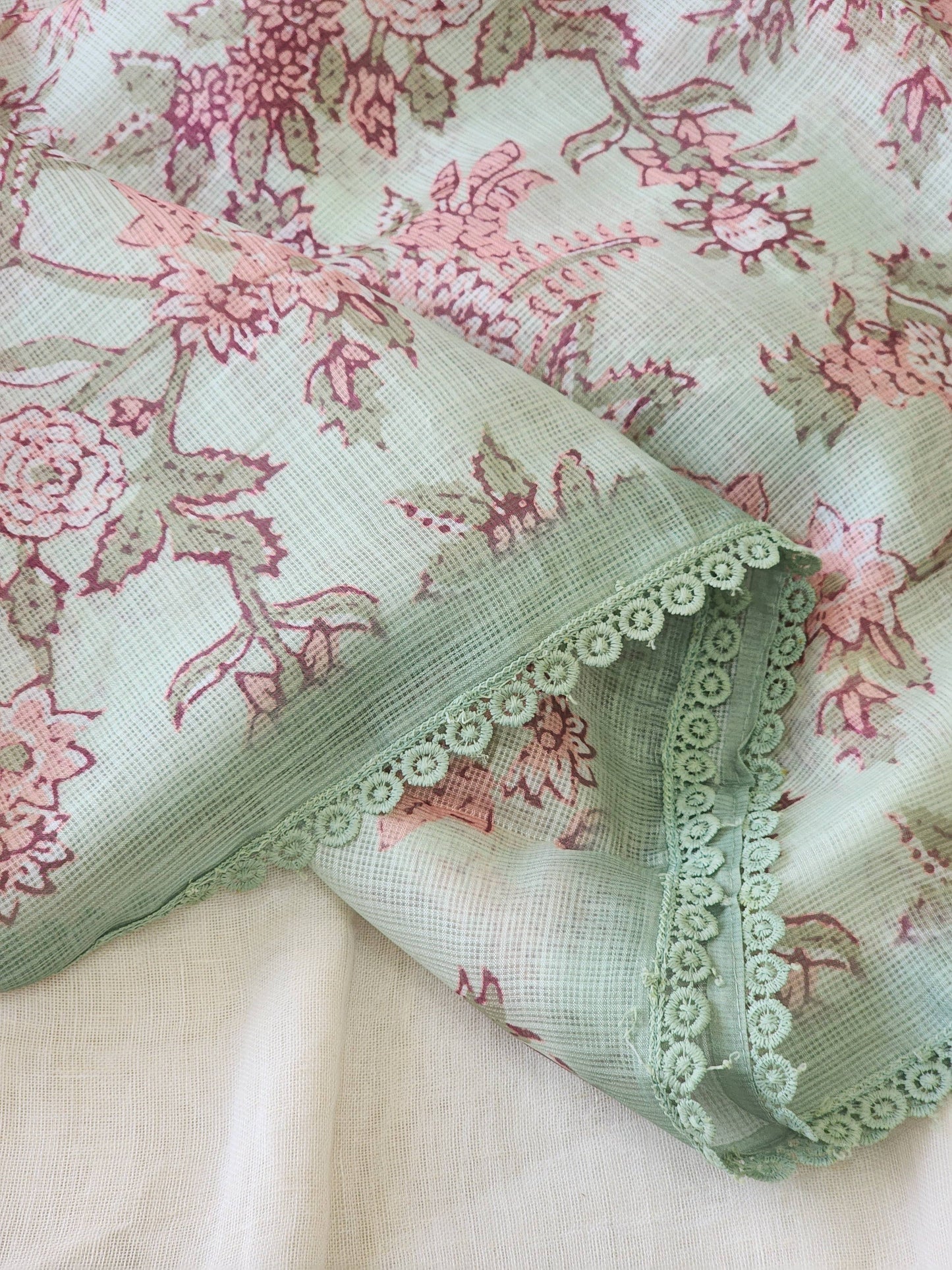 Green Kota Silk Saree