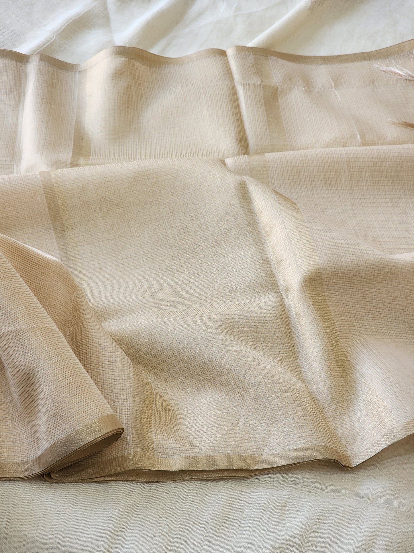 Light Gold kota cotton saree