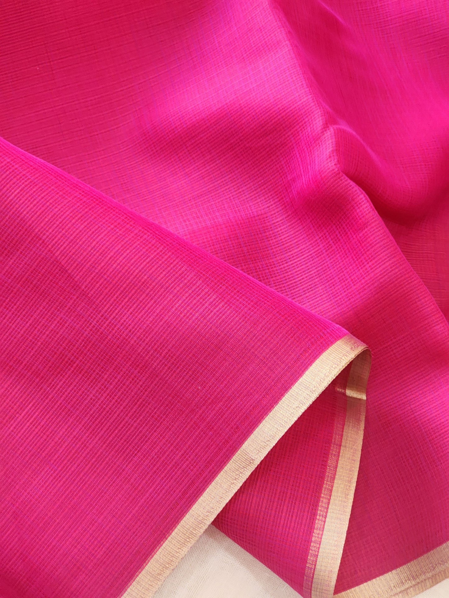 Rani Pink kota cotton saree