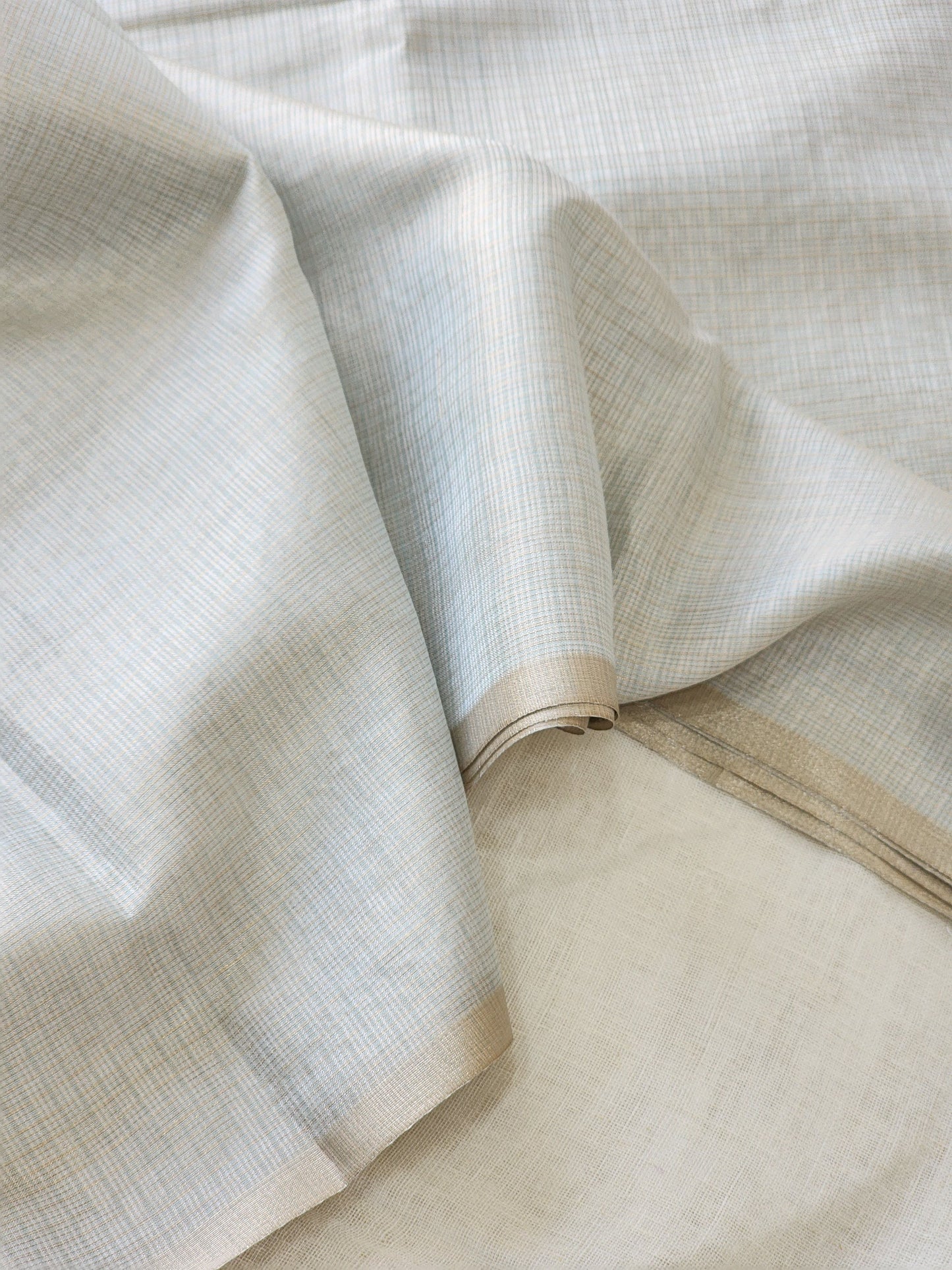 Golden Grey kota cotton saree