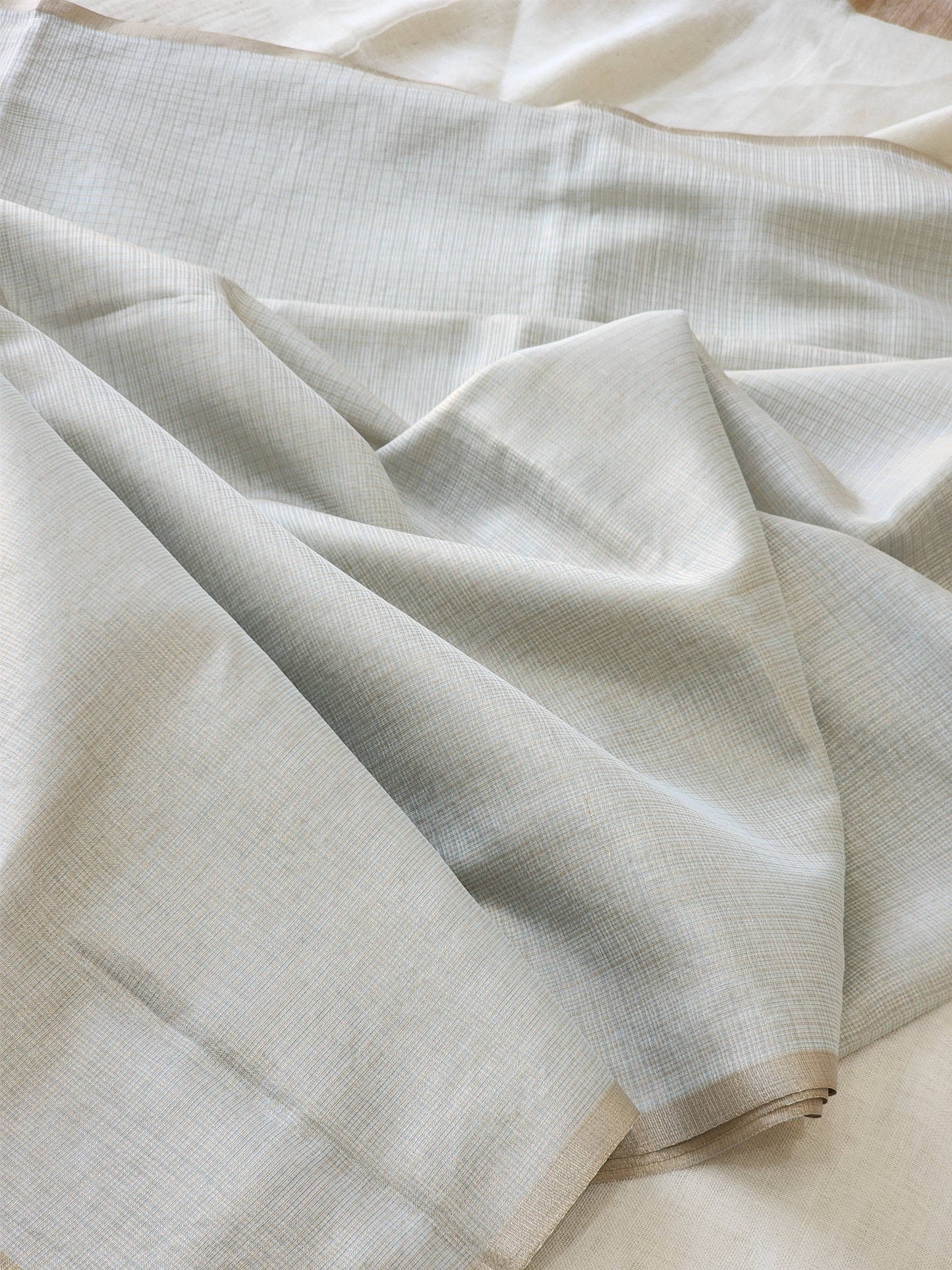 Golden Grey kota cotton saree