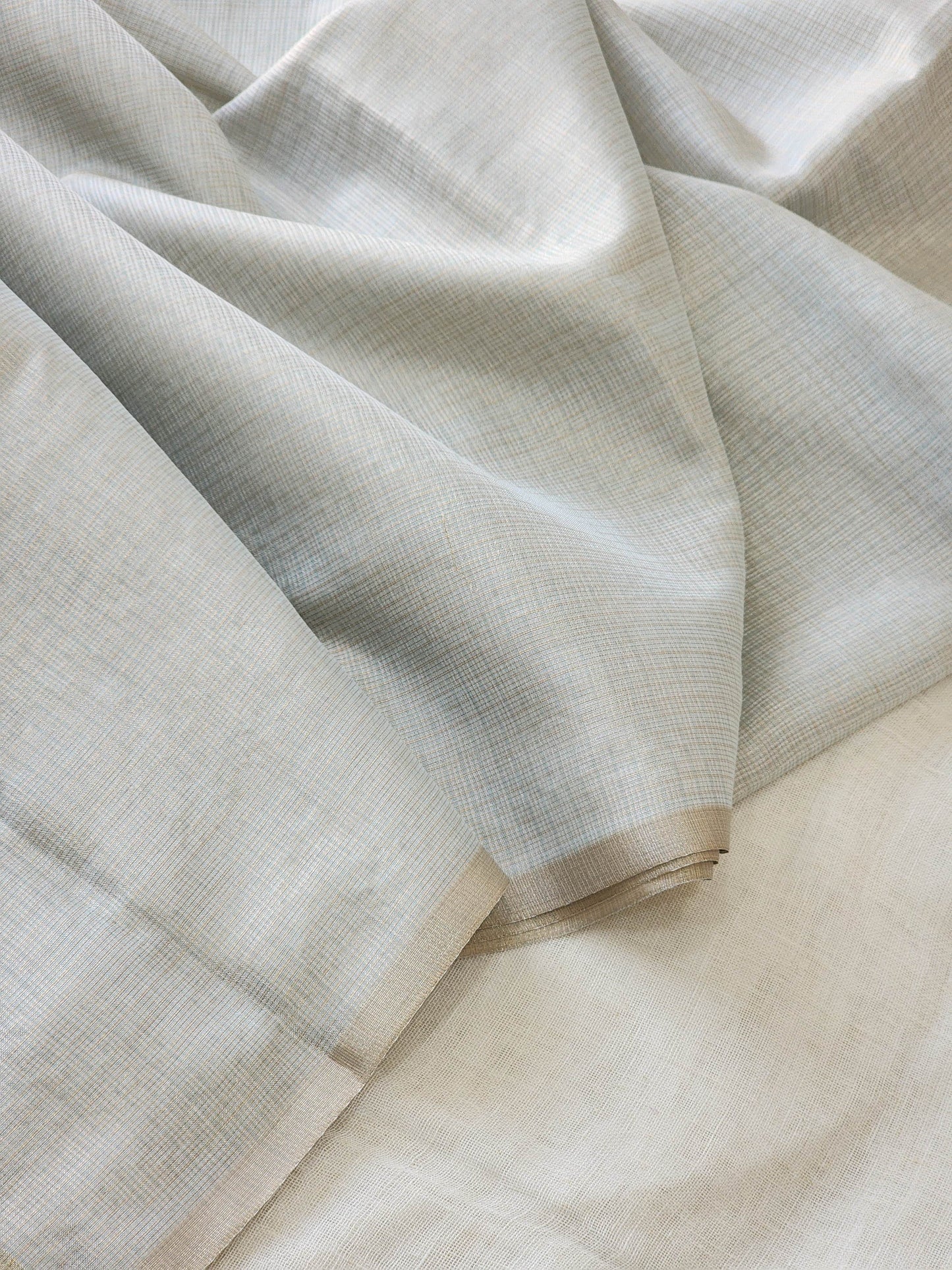 Golden Grey kota cotton saree