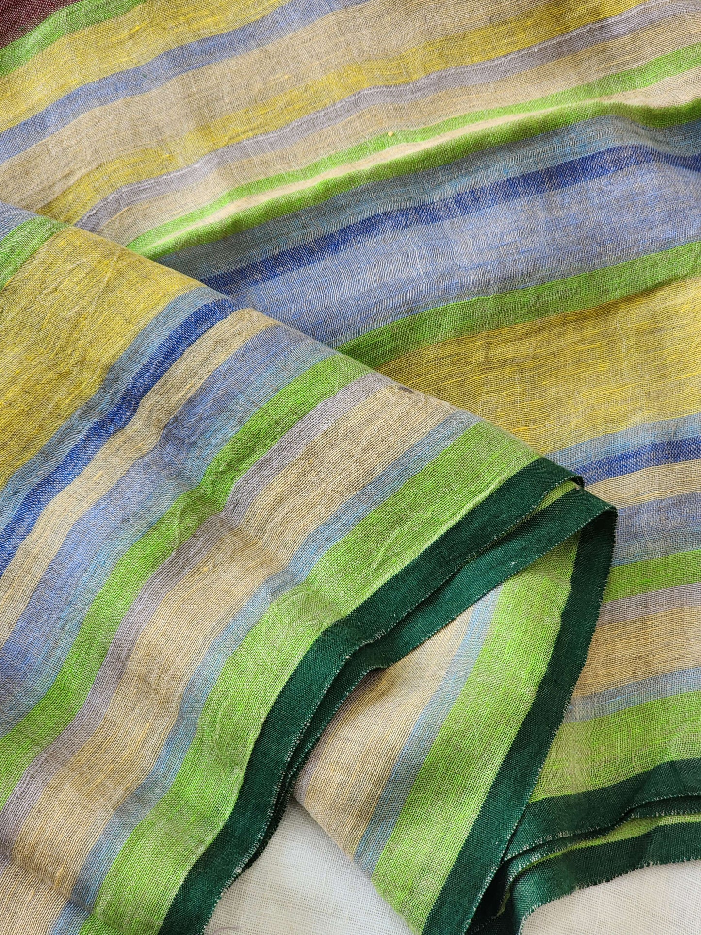 Multicolored Linen Saree