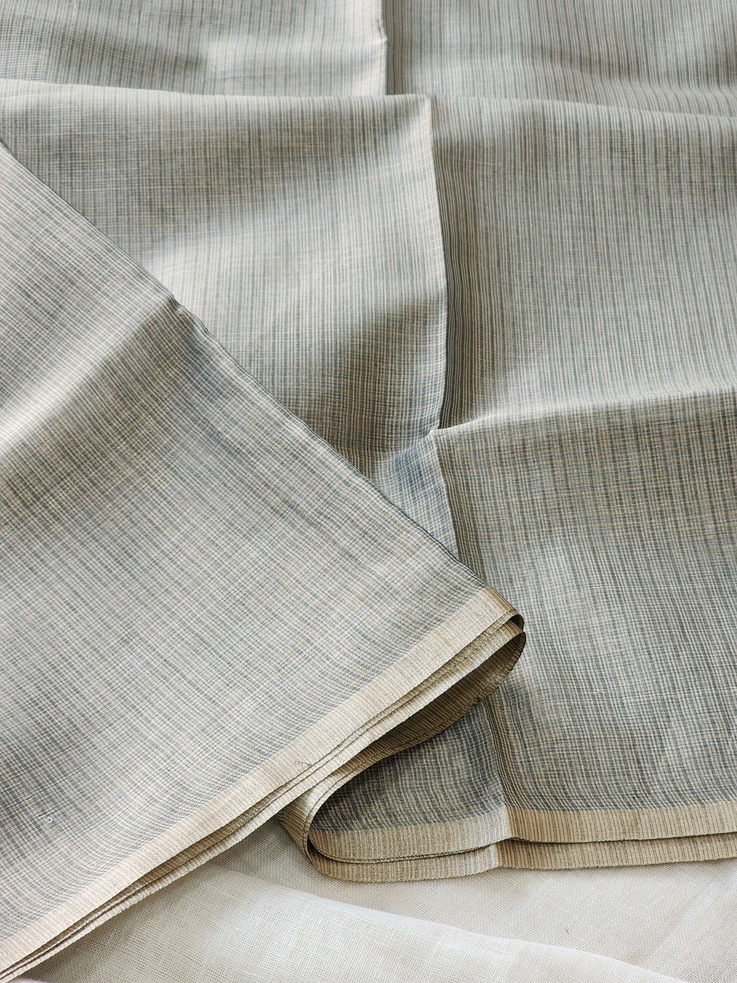 Metallic Grey kota cotton saree