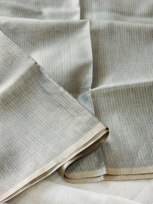 Metallic Grey kota cotton saree