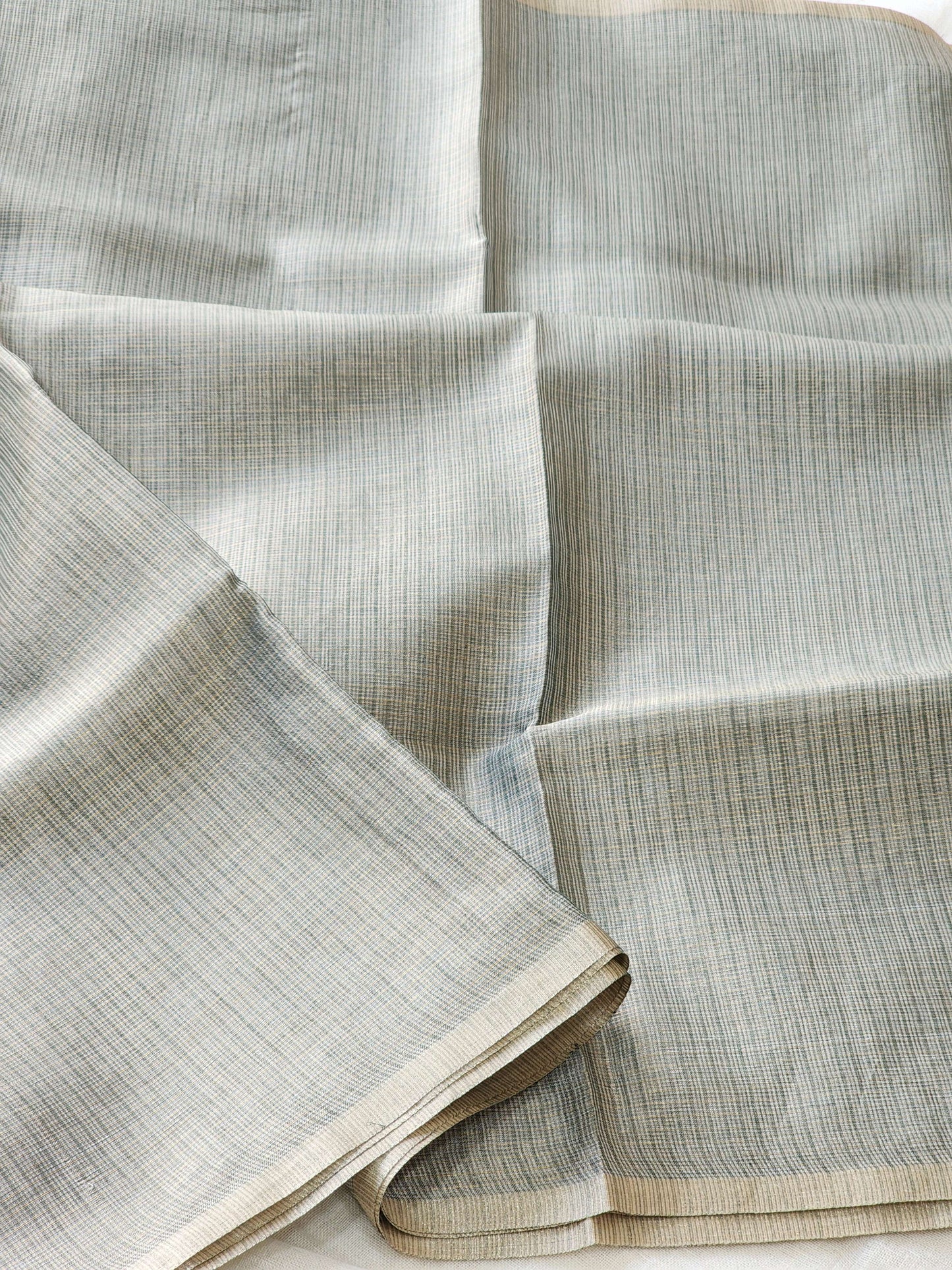 Metallic Grey kota cotton saree